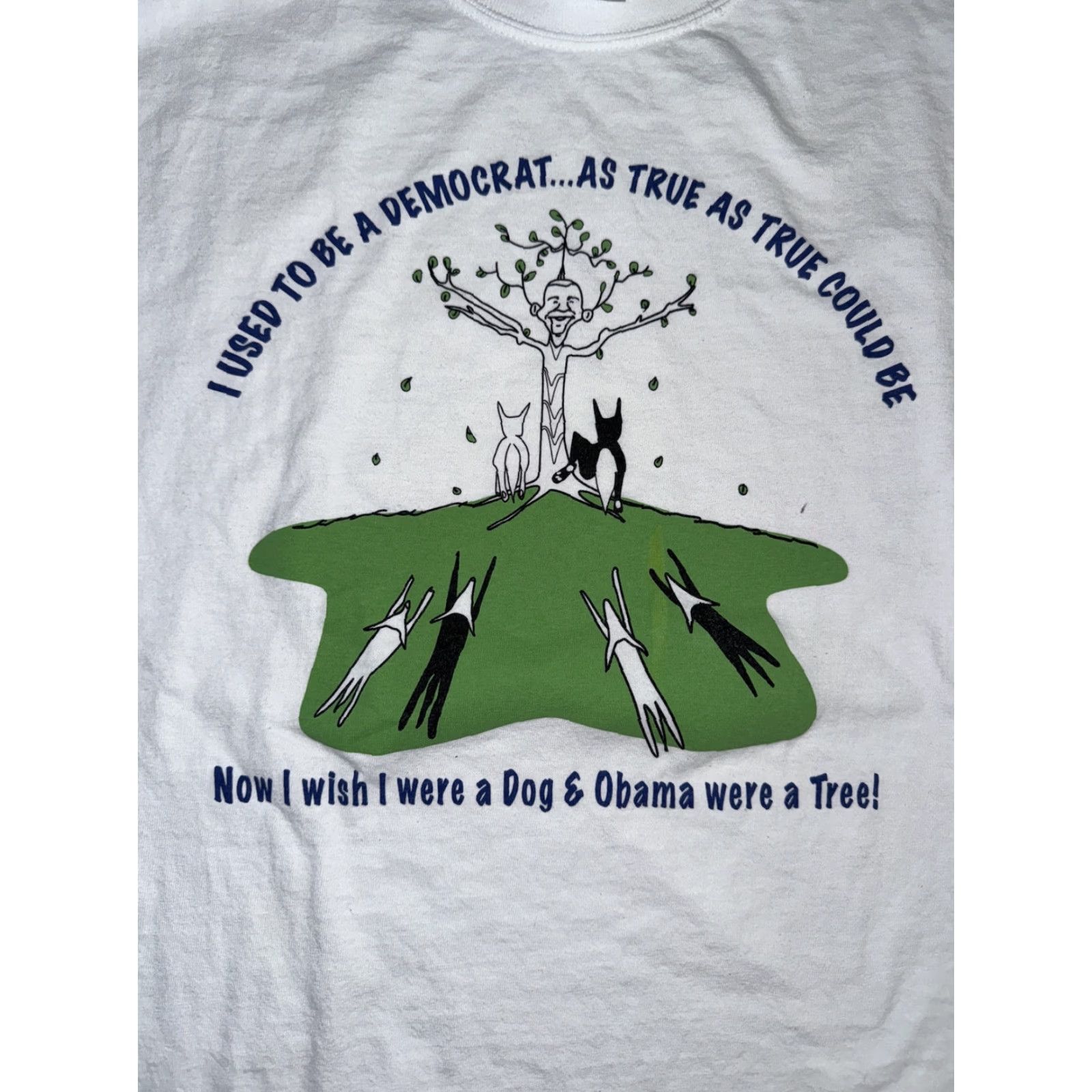Gildan VINTAGE I Use To Be A Democrat T-Shirt White XL Mens 23x27 Political Humor Obama Biden Size US XL / EU 56 / 4 - 2 Thumbnail