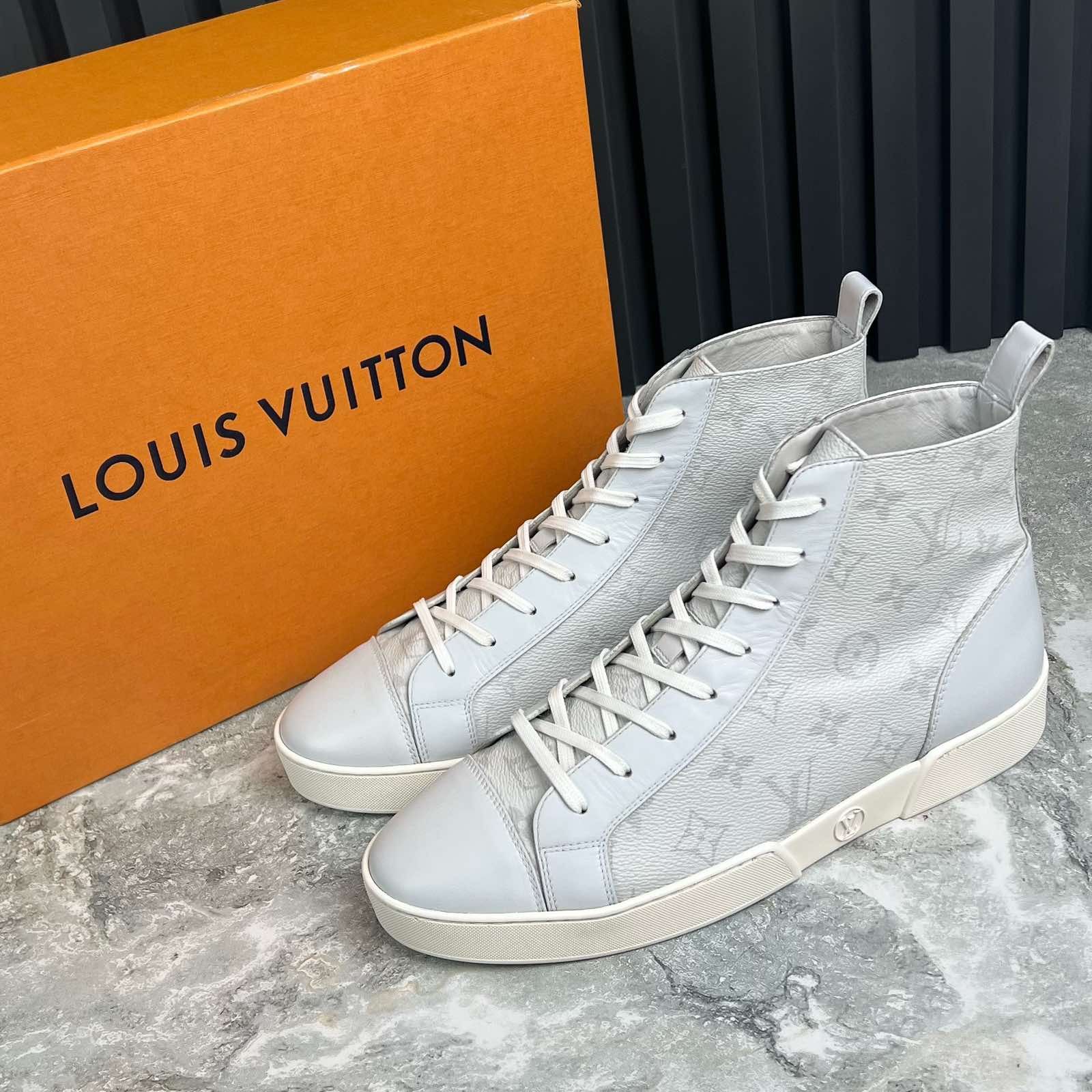 LOUIS VUITTON TRAINER Sneaker Shoes Boot High Top Fastball UK 7 US