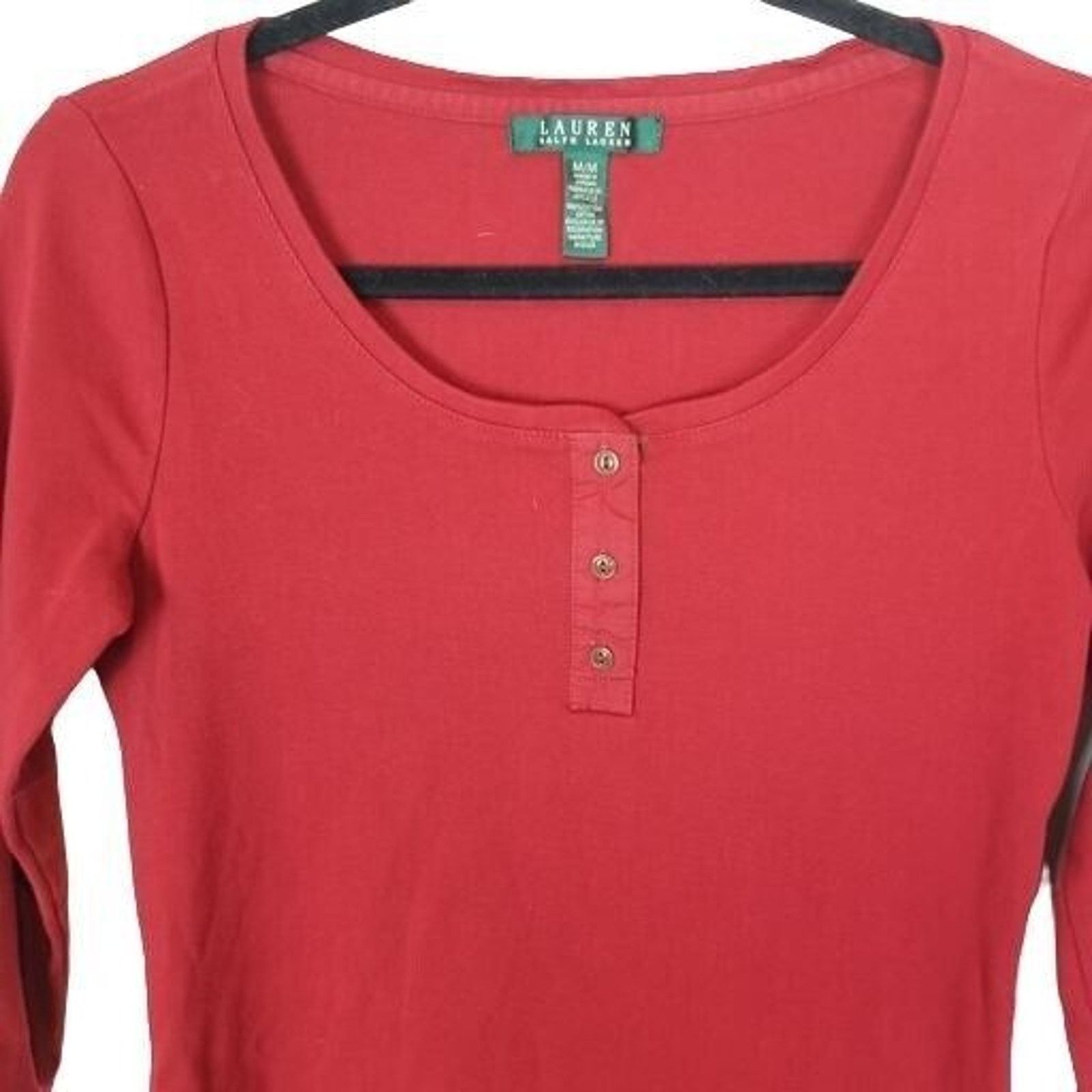 Lauren Ralph Lauren Lauren Ralph Lauren Womens Ribbed Henley Mini Dress Sz M Size M / US 6-8 / IT 42-44 - 2 Thumbnail