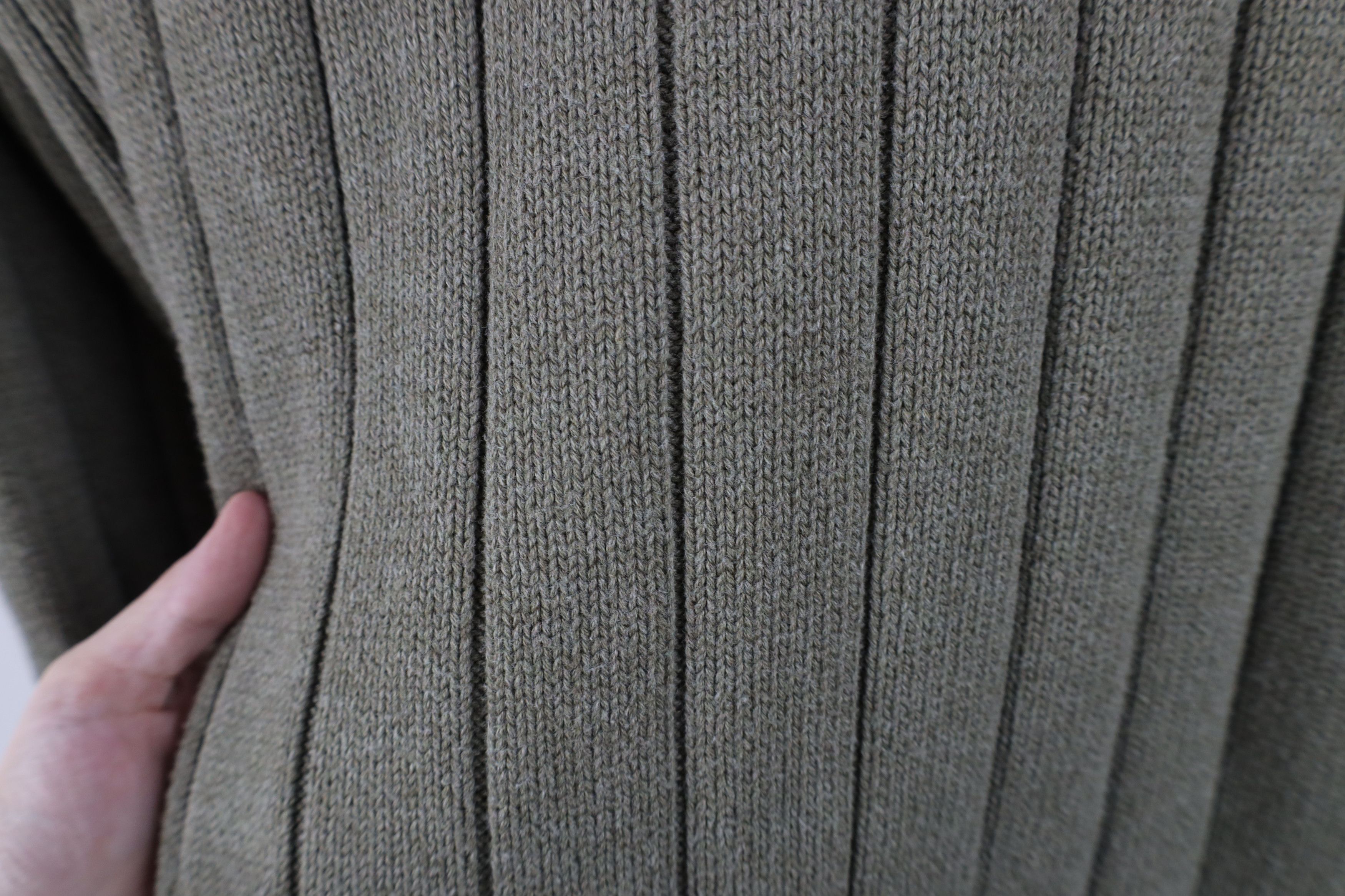 Vintage Vintage 90s Streetwear Chunky Ribbed Knit Sweater Green Size US M / EU 48-50 / 2 - 5 Thumbnail