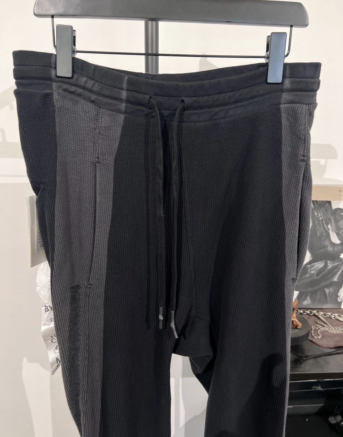 11 By Boris Bidjan Saberi 11ByBBS Waffle-Knit Tapered Sweatpants Size US 31 - 3 Thumbnail