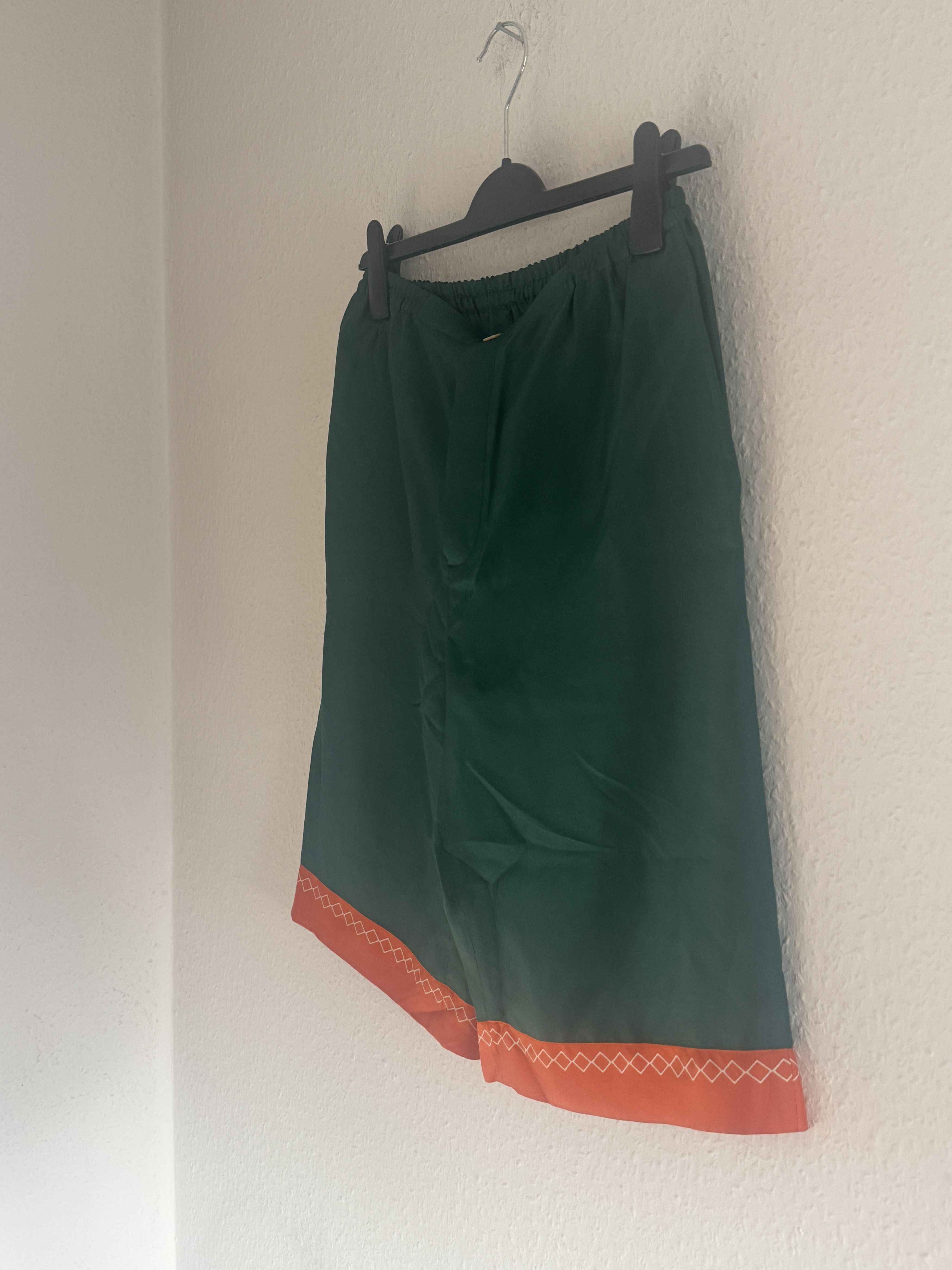 Gucci Green Silk Logo Shorts Size US 30 / EU 46 - 12 Thumbnail