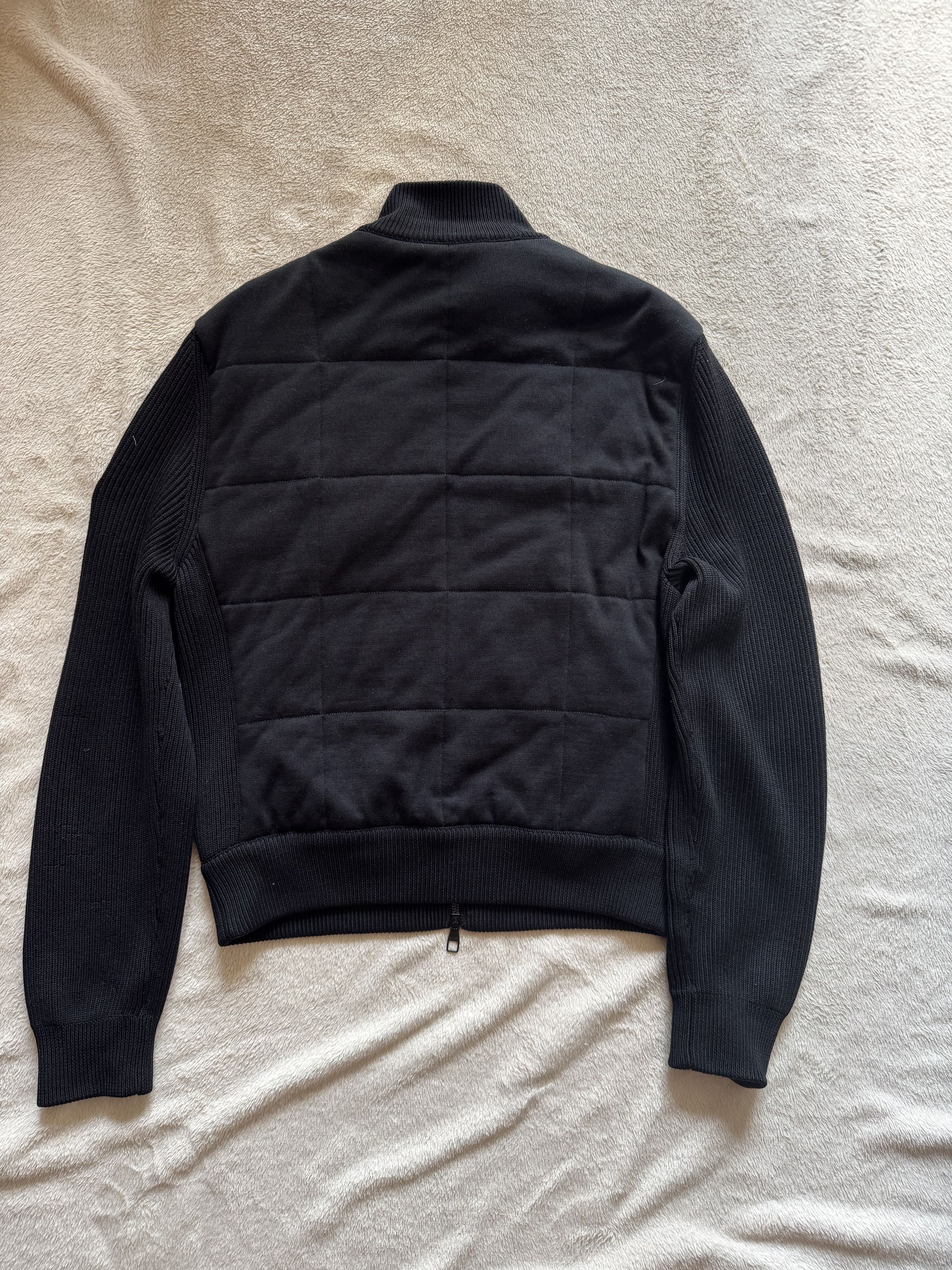 Louis Vuitton Louis Vuitton Black Wool & Silk Knit Zip-up Jacket Size US M / EU 48-50 / 2 - 2 Thumbnail