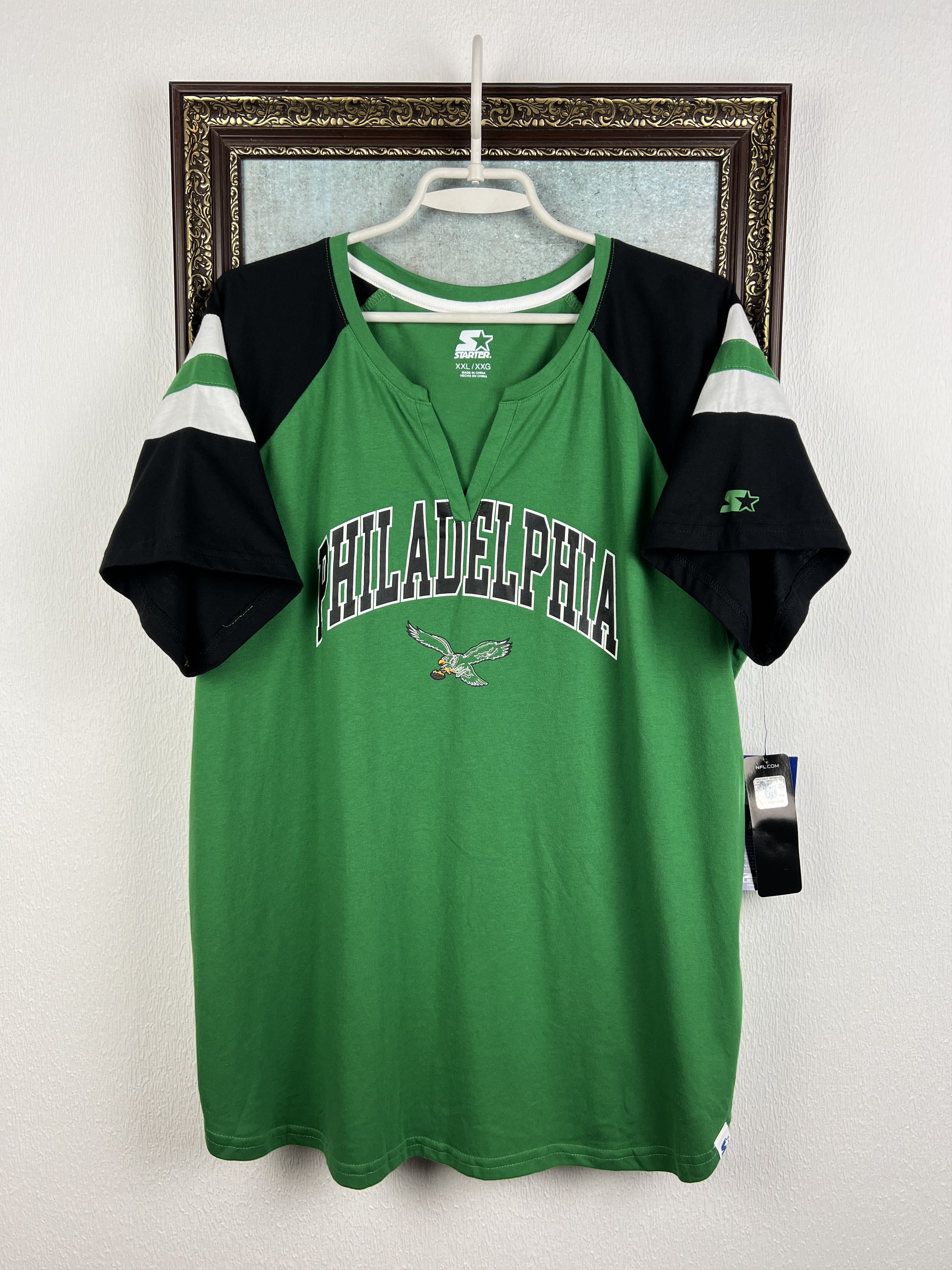 Starter Starter Philadelphia Eagles NFL Green Shirt Jersey Track Top Size XXL / US 16-18 / IT 52-54 - 1 Thumbnail