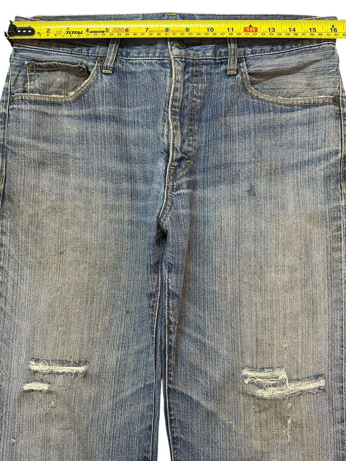 Japanese Brand Vintage Japanese Mud Wash Faded Distress Style Baggy Jeans Size US 32 / EU 48 - 11 Thumbnail