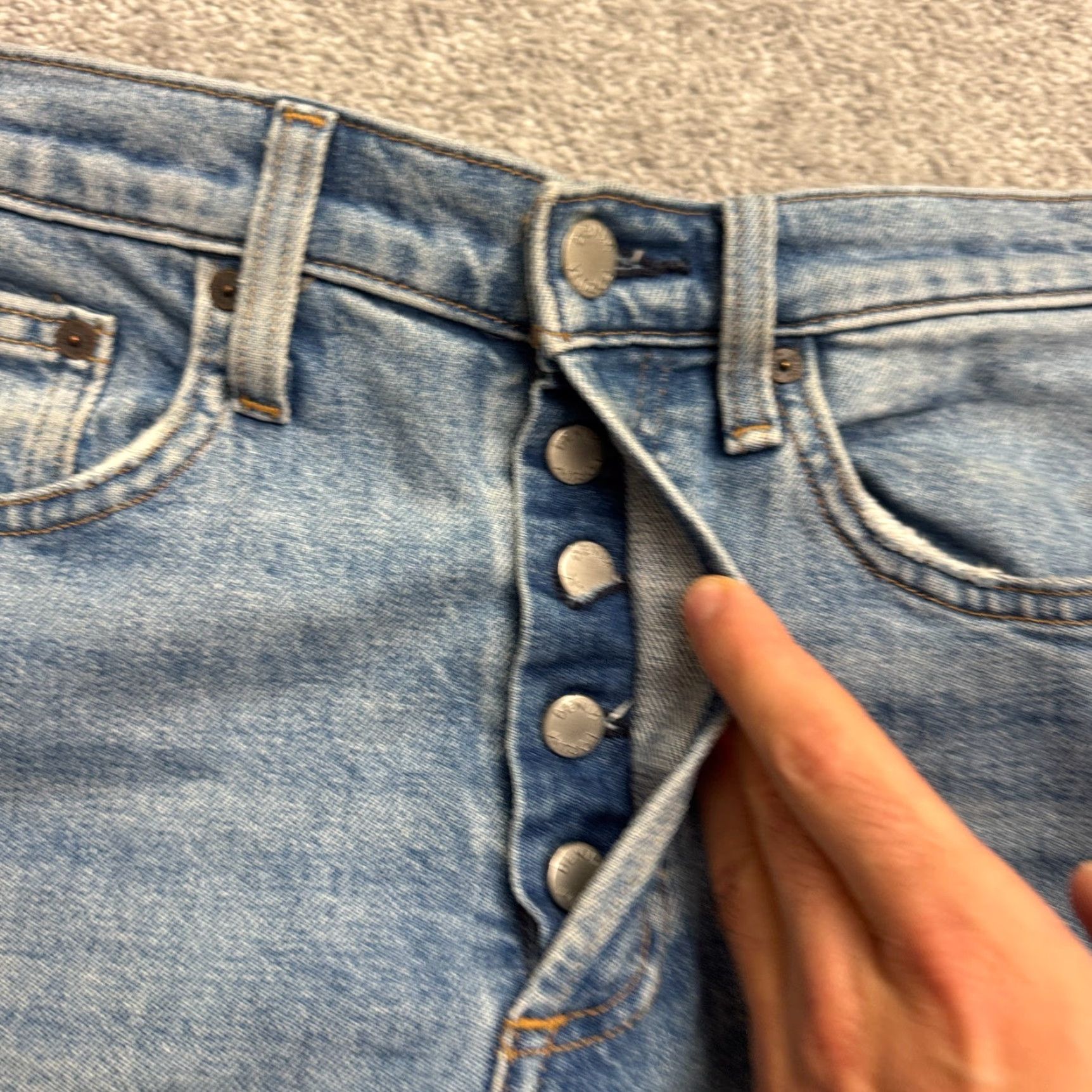 Vintage Denim Forum The Yoko High Rise slim fit Button Fly Jeans Womens 25 Blue Size 42" / US 20 - 5 Thumbnail