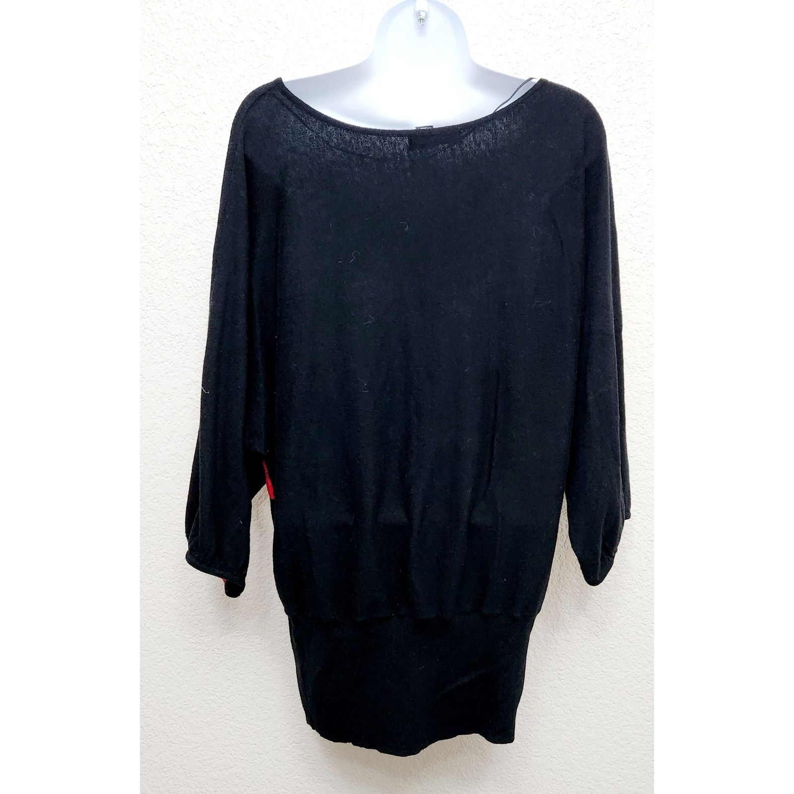 Other Style & Co. Red Black Striped Bat Wing Sleeves Sweater XL Size XL / US 12-14 / IT 48-50 - 3 Thumbnail