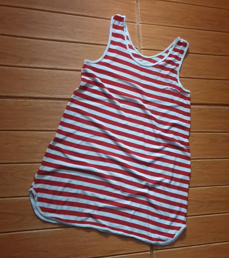 Japanese Brand Unbrand Stripe red white shirt Size L / US 10 / IT 46 - 4 Thumbnail