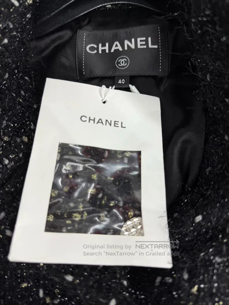 Chanel Chanel Autumn and Winter Handicraft Workshop Black Silver Size S / US 4 / IT 40 - 4 Thumbnail