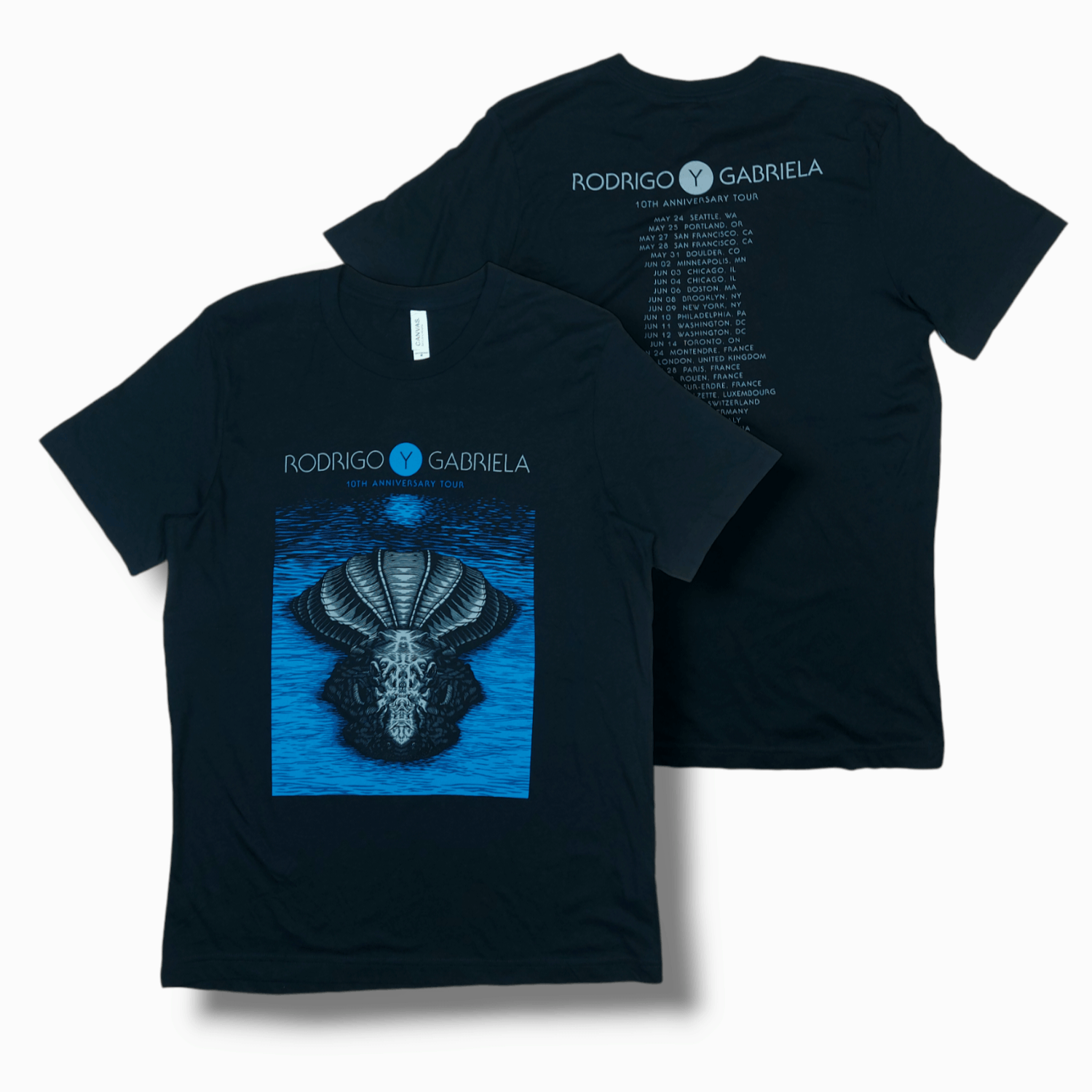 Band Tees Rodrigo Y Gabriela Band 10th Anniversary Tour TEE Size US M / EU 48-50 / 2 - 1 Thumbnail