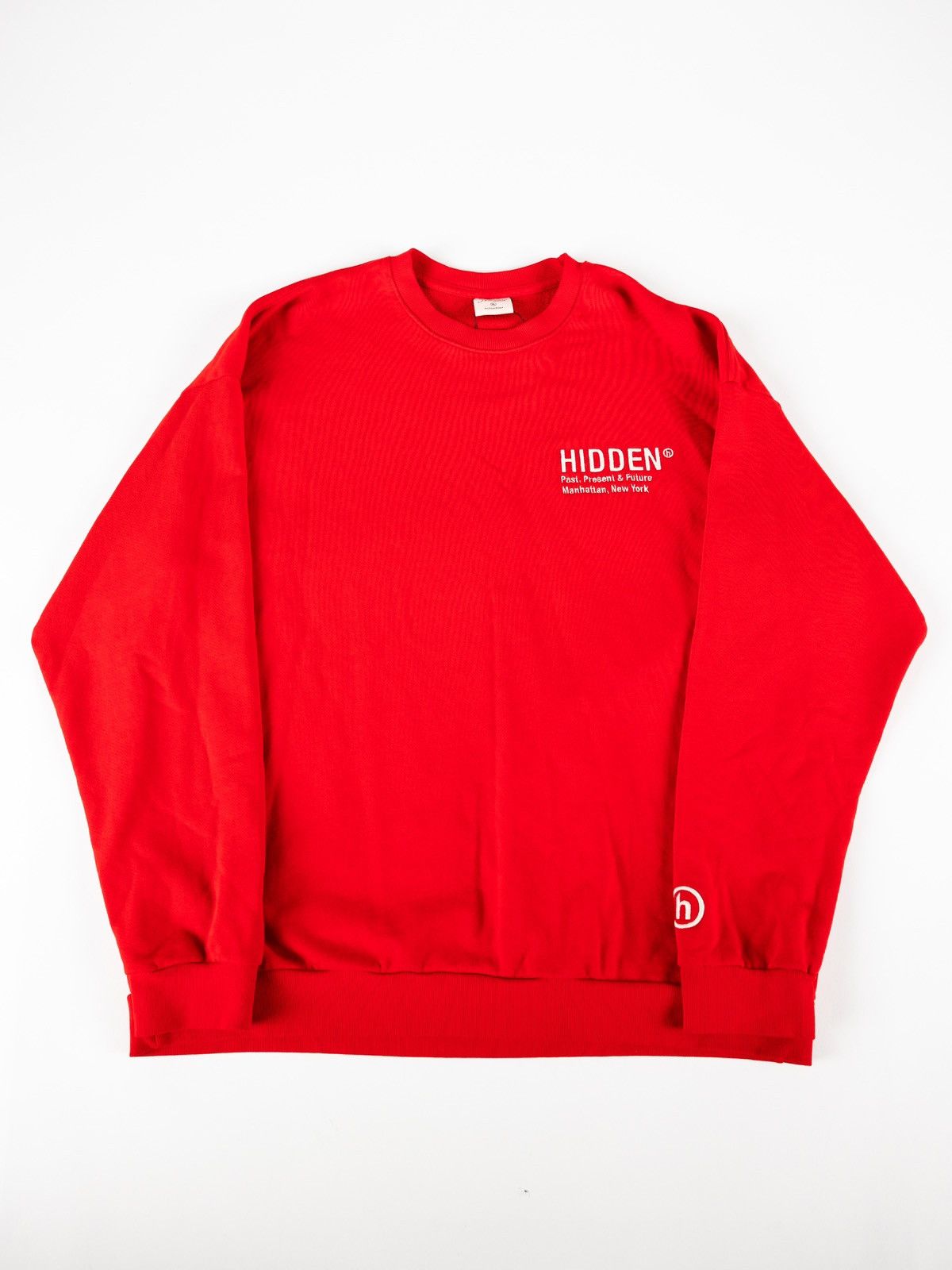 image of Hidden Ny Logo Crewneck in Red, Men's (Size XL)