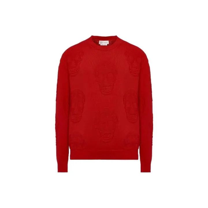 Alexander McQueen Red Casual Long Sleeve Sweater 0079