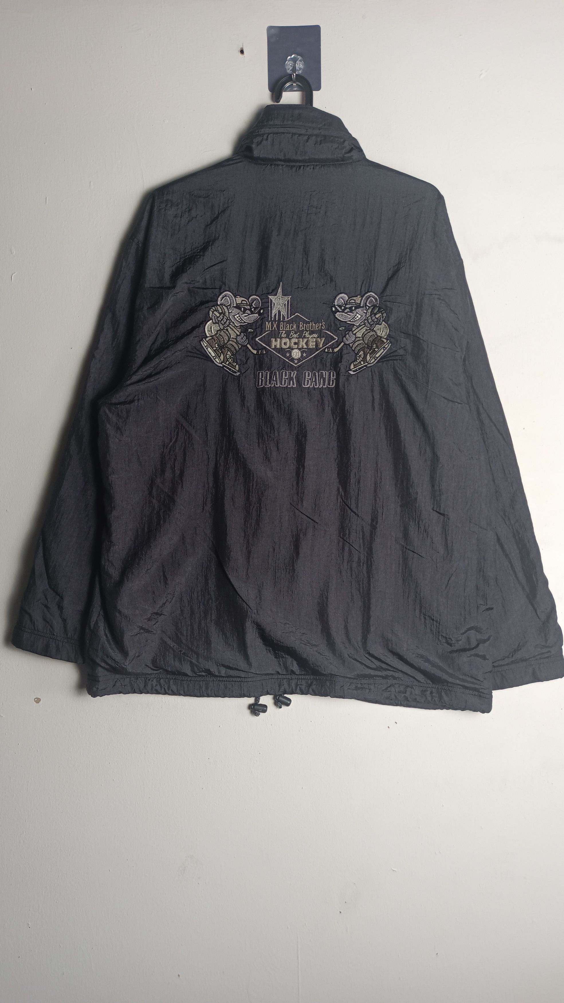 Japanese Brand MX BLACK BROTHER HOCKEY BLACK GANG LIGHT JACKET Size US XL / EU 56 / 4 - 1 Thumbnail