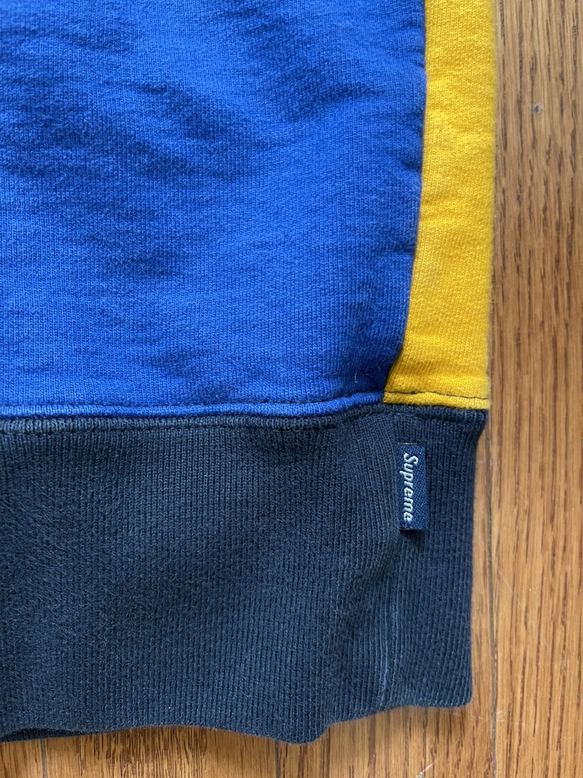 Supreme Supreme Navy Patchwork Hoodie Sz. L Size US L / EU 52-54 / 3 - 2 Thumbnail