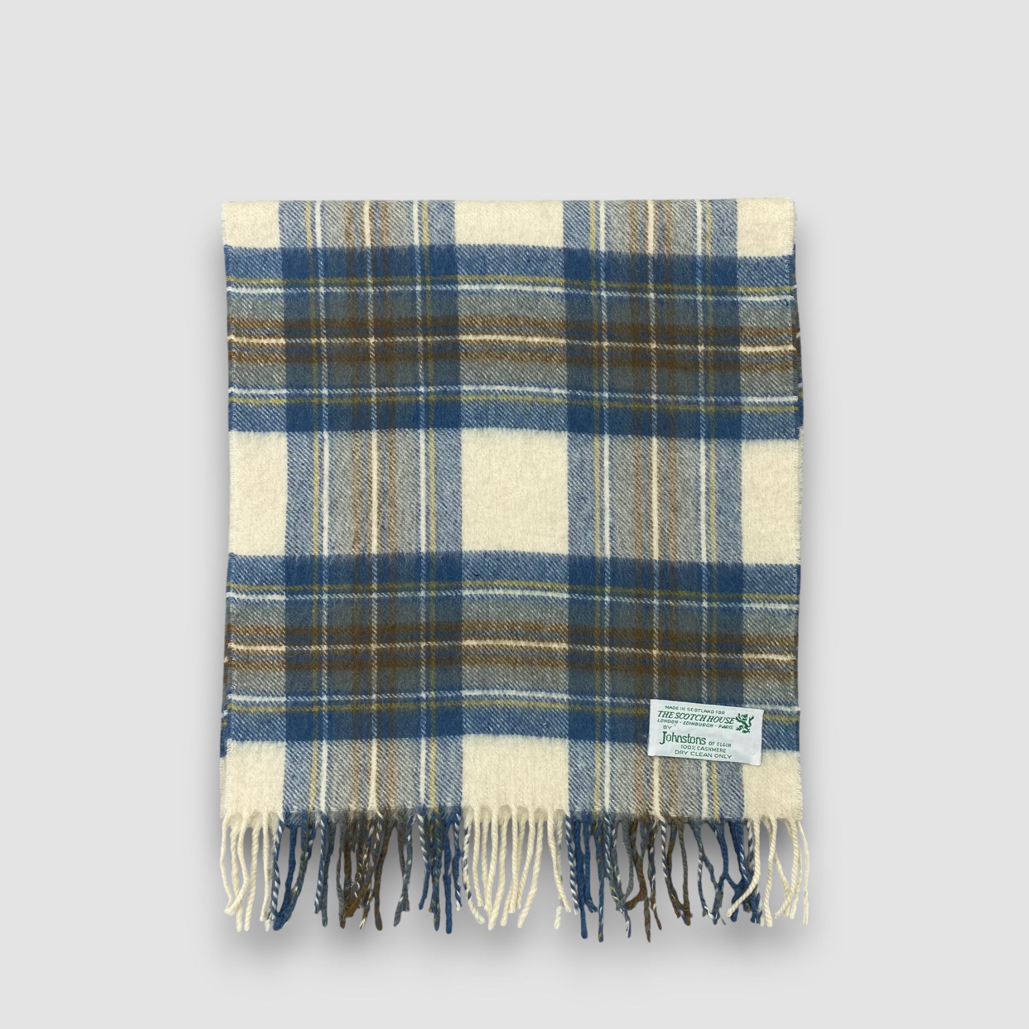 Johnstons Of Elgin Vintage Johnstons of Elgin Scarf Muffler Wool Plaid Scarves Size ONE SIZE - 2 Thumbnail