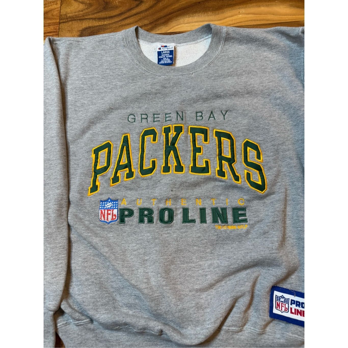 Champion Size L - Vintage 1996 90s Green Bay Packers Pro Line Sweatsh Size US L / EU 52-54 / 3 - 3 Thumbnail