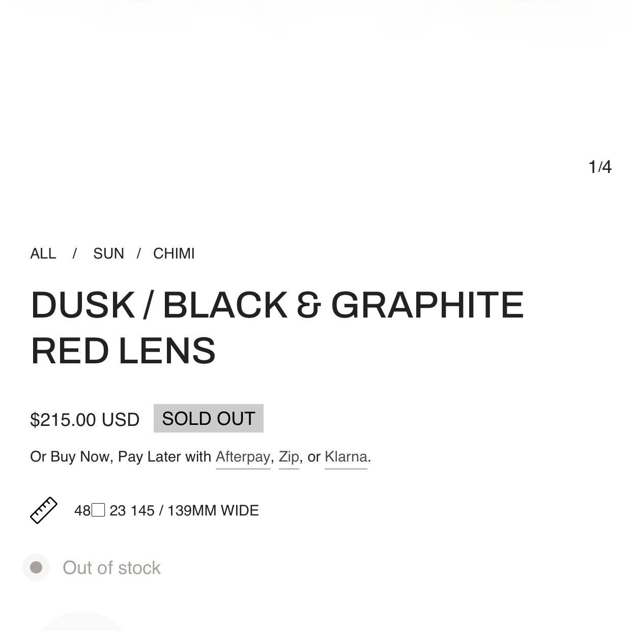 CHIMI CHIMI | DUSK / BLACK & GRAPHITE RED LENS SUNGLASSES | Y2K Size ONE SIZE - 7 Thumbnail