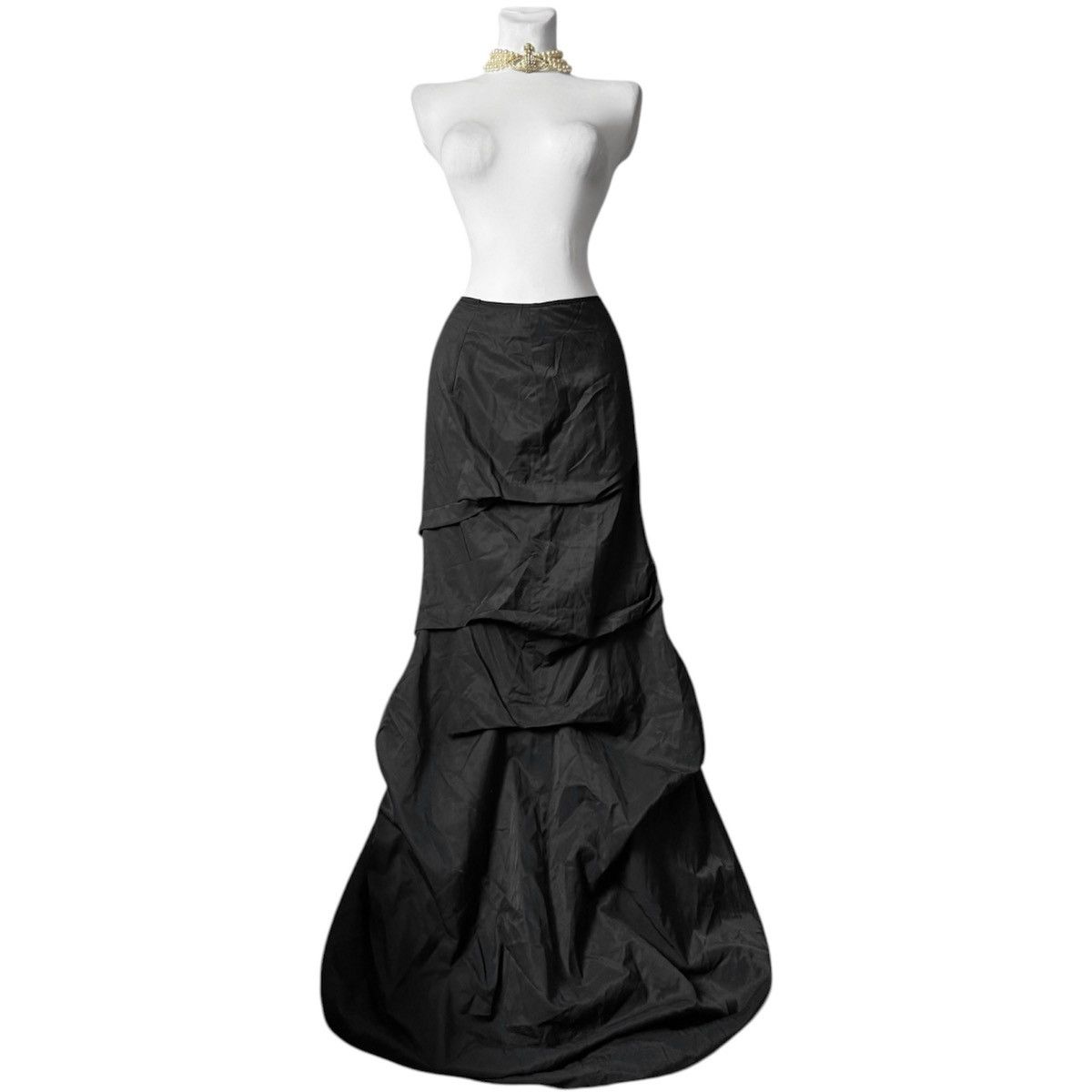 Vintage Avant Garde maxi draped nylon skirt Size 25" / US 0 / IT 36 - 1 Thumbnail