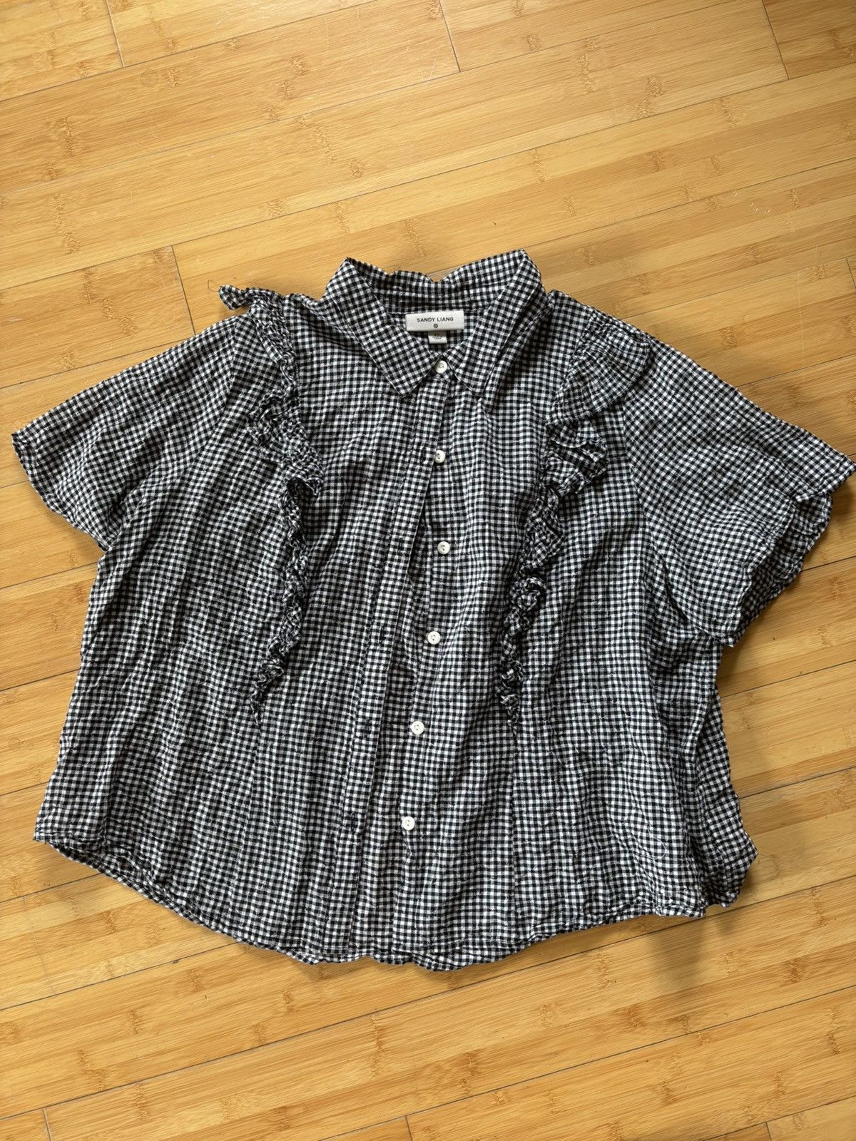 Sandy Liang plaid button up