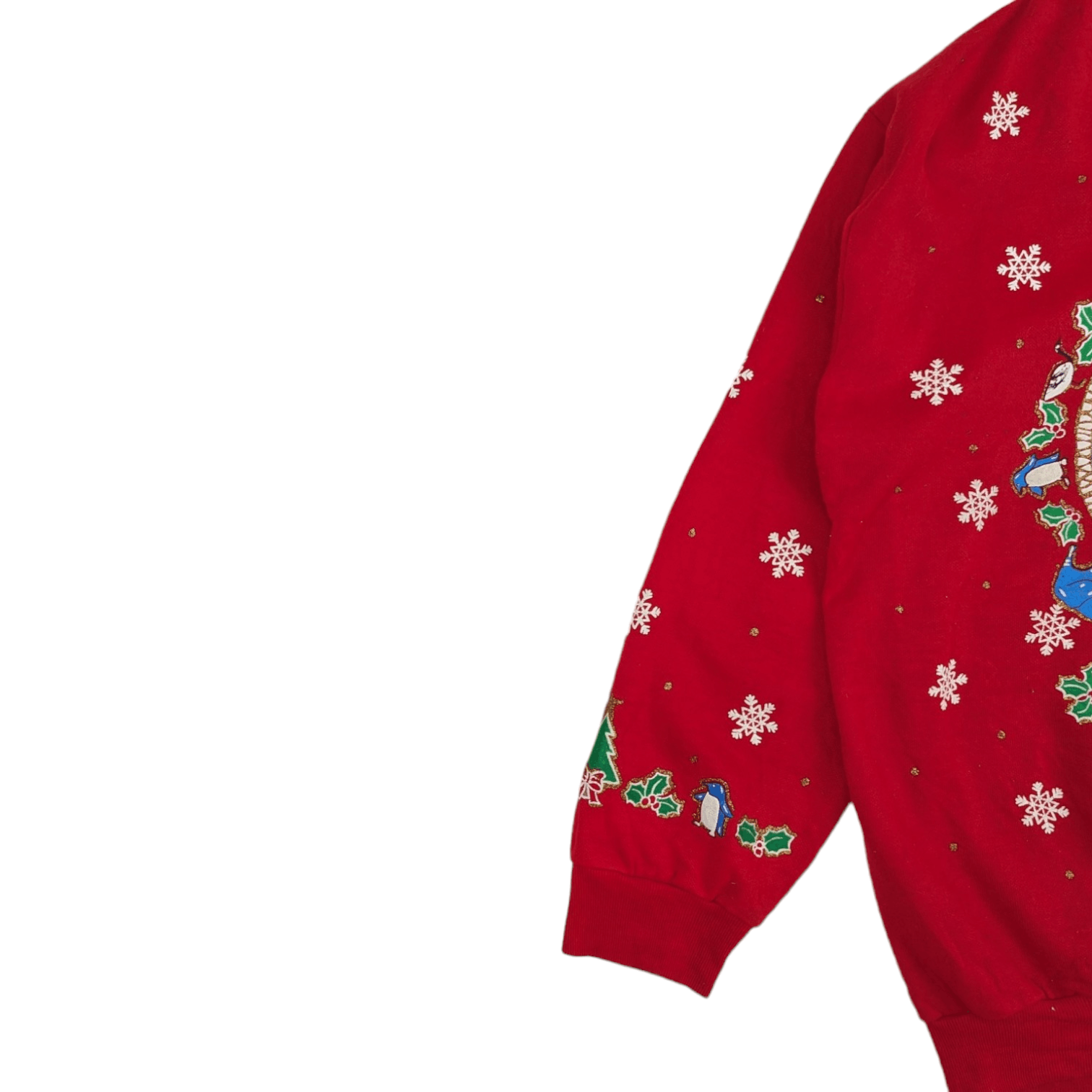 Vintage Vintage 90's HOLIDAY TIME Full Print Winter Jumper Size US L / EU 52-54 / 3 - 9 Thumbnail