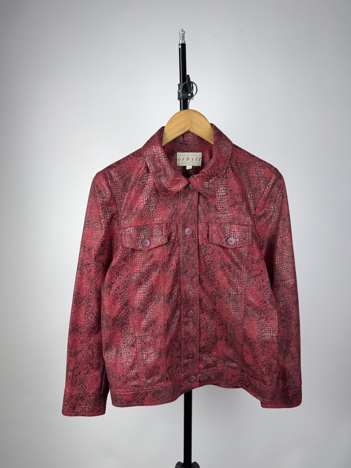 Other Avant-Garde Red Snakeskin Jacket – Artwear Faux Leather Size M / US 6-8 / IT 42-44 - 1 Thumbnail