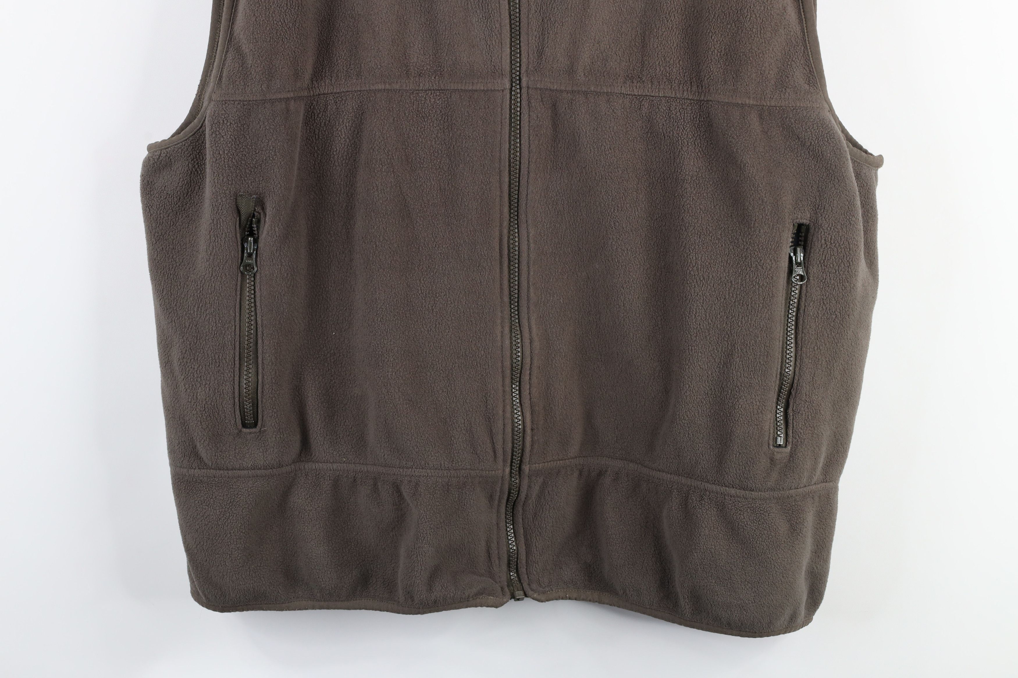 Lands' End × Vintage Vintage 90s Lands End Full Zip Fleece Vest Jacket Gray USA Size US XL / EU 56 / 4 - 3 Thumbnail