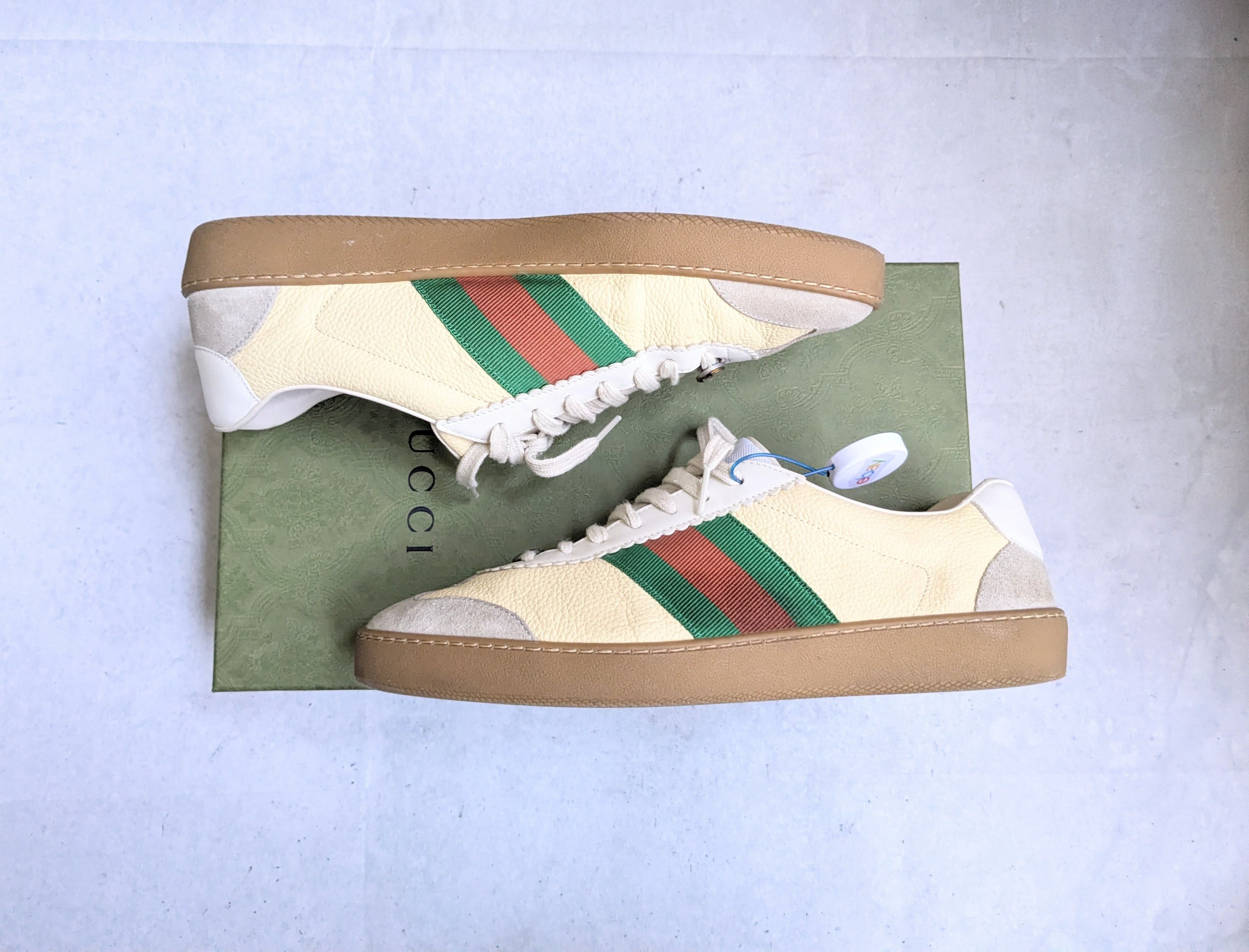 Gucci Gucci G74 Web Sneakers 521681 Yellow 10.5 Low Web Size US 10.5 / EU 43-44 - 4 Thumbnail