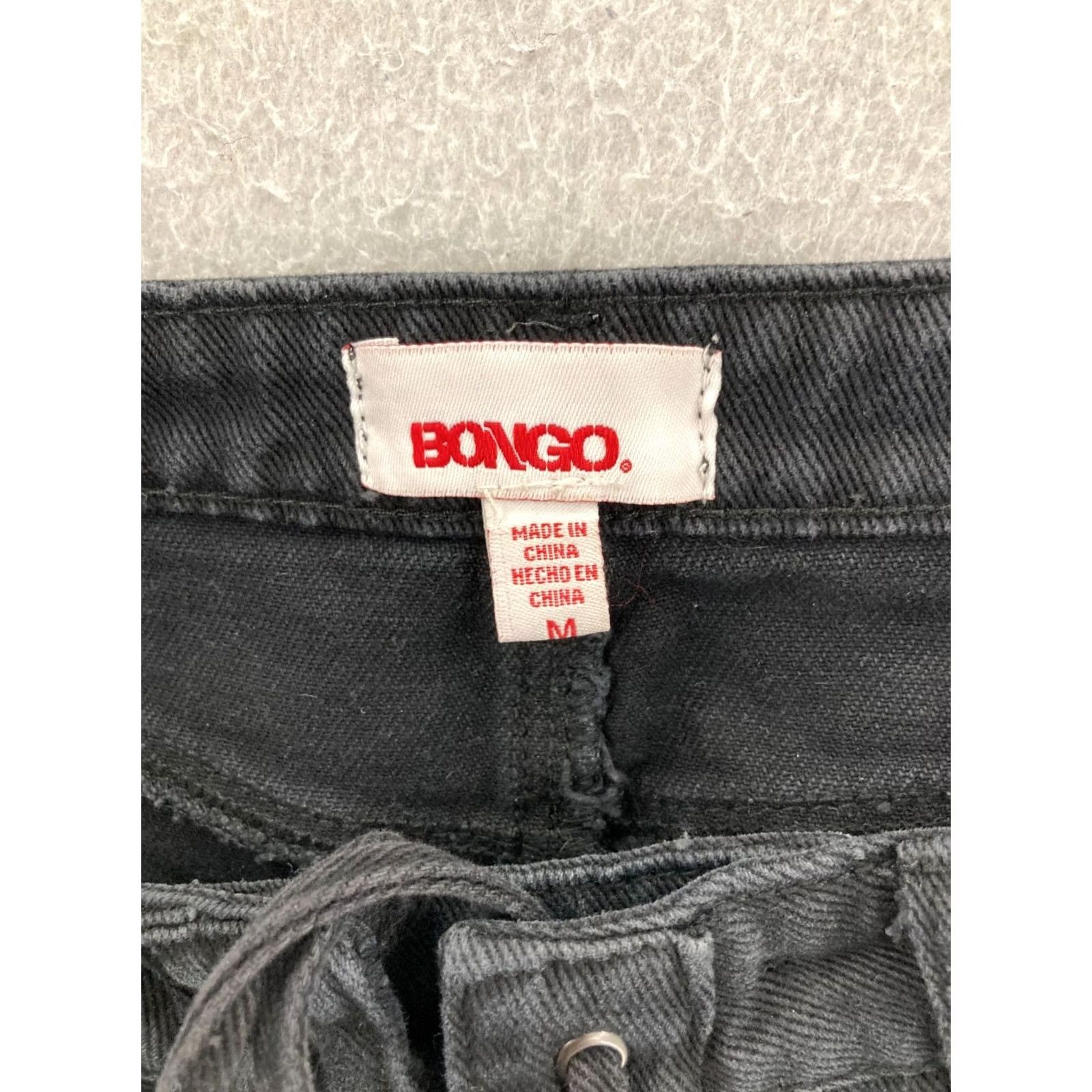 Vintage Bongo Skirt Womens 7 Denim Lace Up Front Pockets Mini Black Cotton Blend Front Pockets Vintage No Size 32" / US 10 / IT 46 - 6 Thumbnail