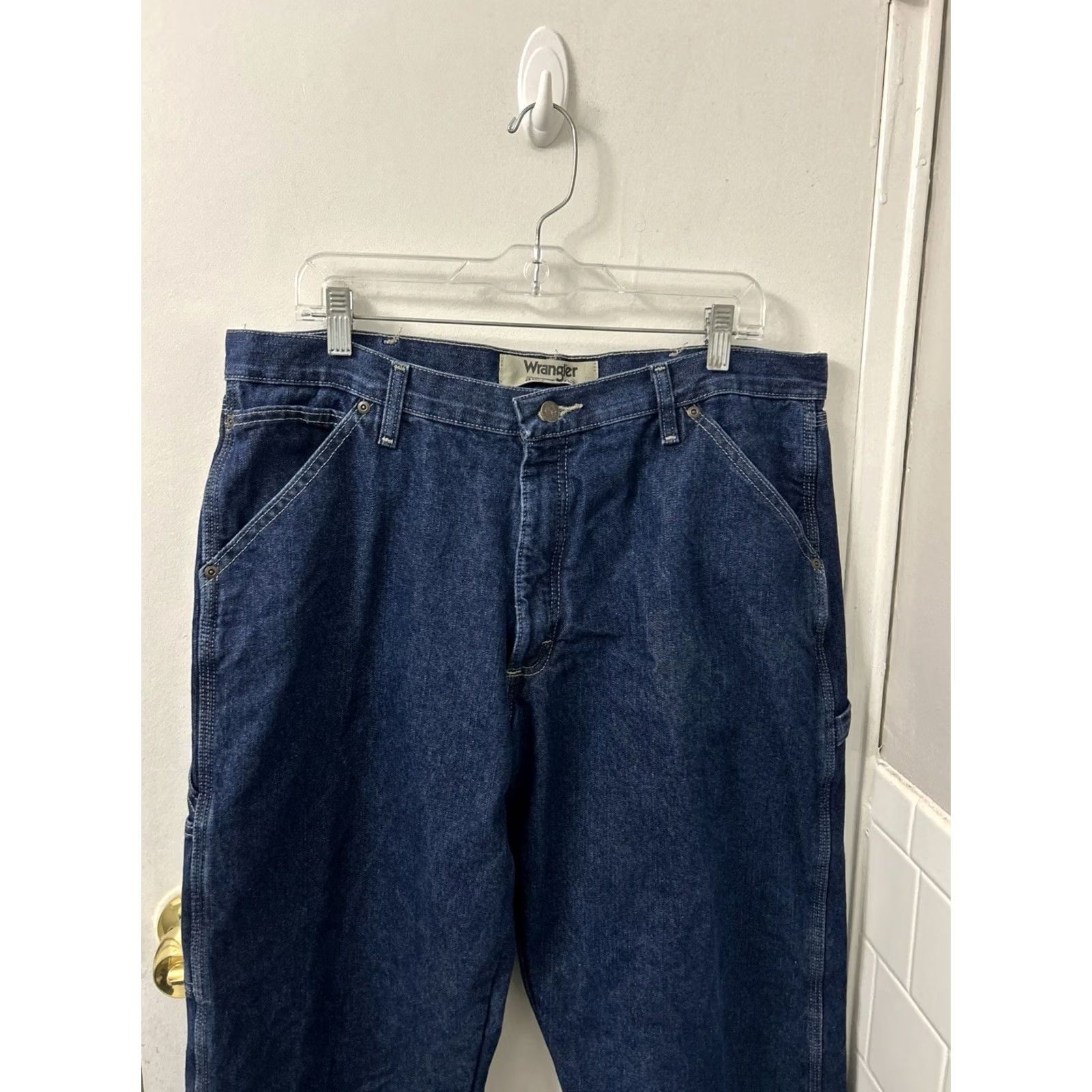 Wrangler Wrangler Authentics Jeans Mens Carpenter Denim 36x32 Blue Lined Insulated Pockets Regular Inseam 32 Winter Fall Mens Size US 36 / EU 52 - 2 Thumbnail