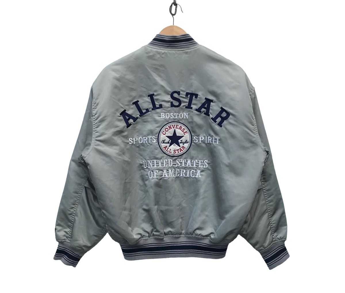 Converse Vintage 90s Converse Streetwear Grunge Bombers Jacket Size US L / EU 52-54 / 3 - 1 Thumbnail