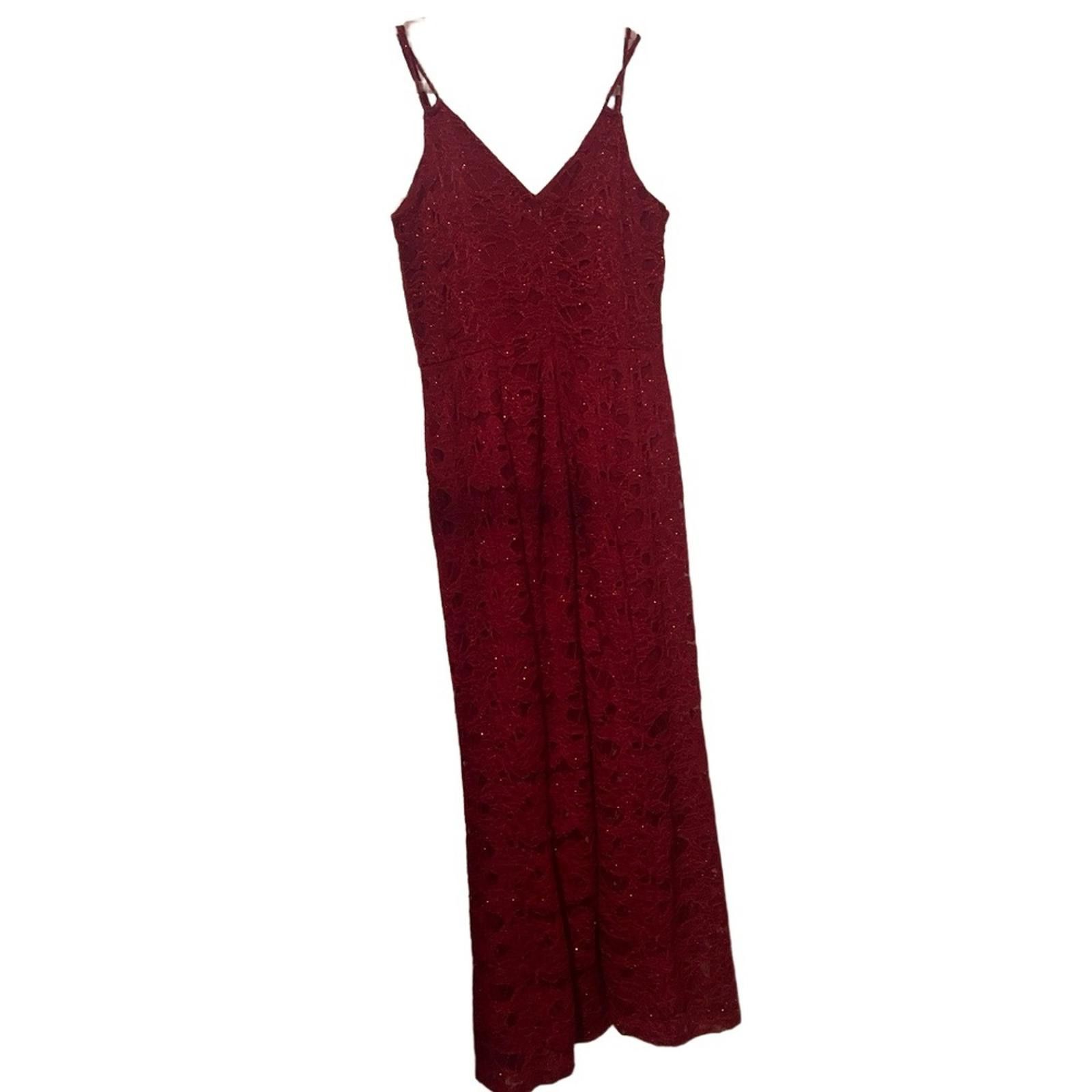 Other ENFOCUS STUDIO 12 Garnet Red Sparkle Maxi Side Slit Formal Size XL / US 12-14 / IT 48-50 - 3 Thumbnail