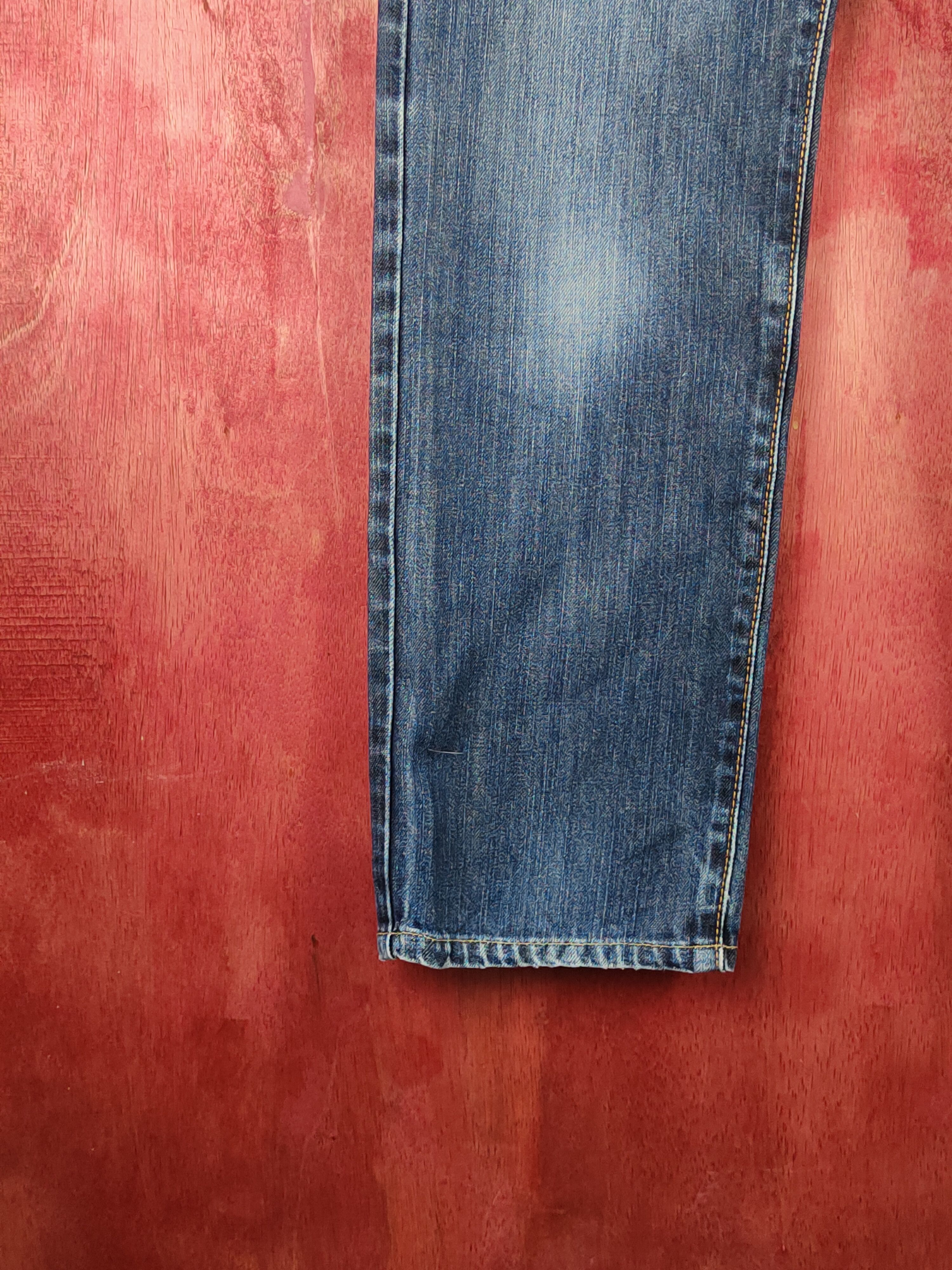 Edwin Edwin Dark Blue Faded Distressed Ripped Jeans #S1632 Size US 31 - 4 Thumbnail