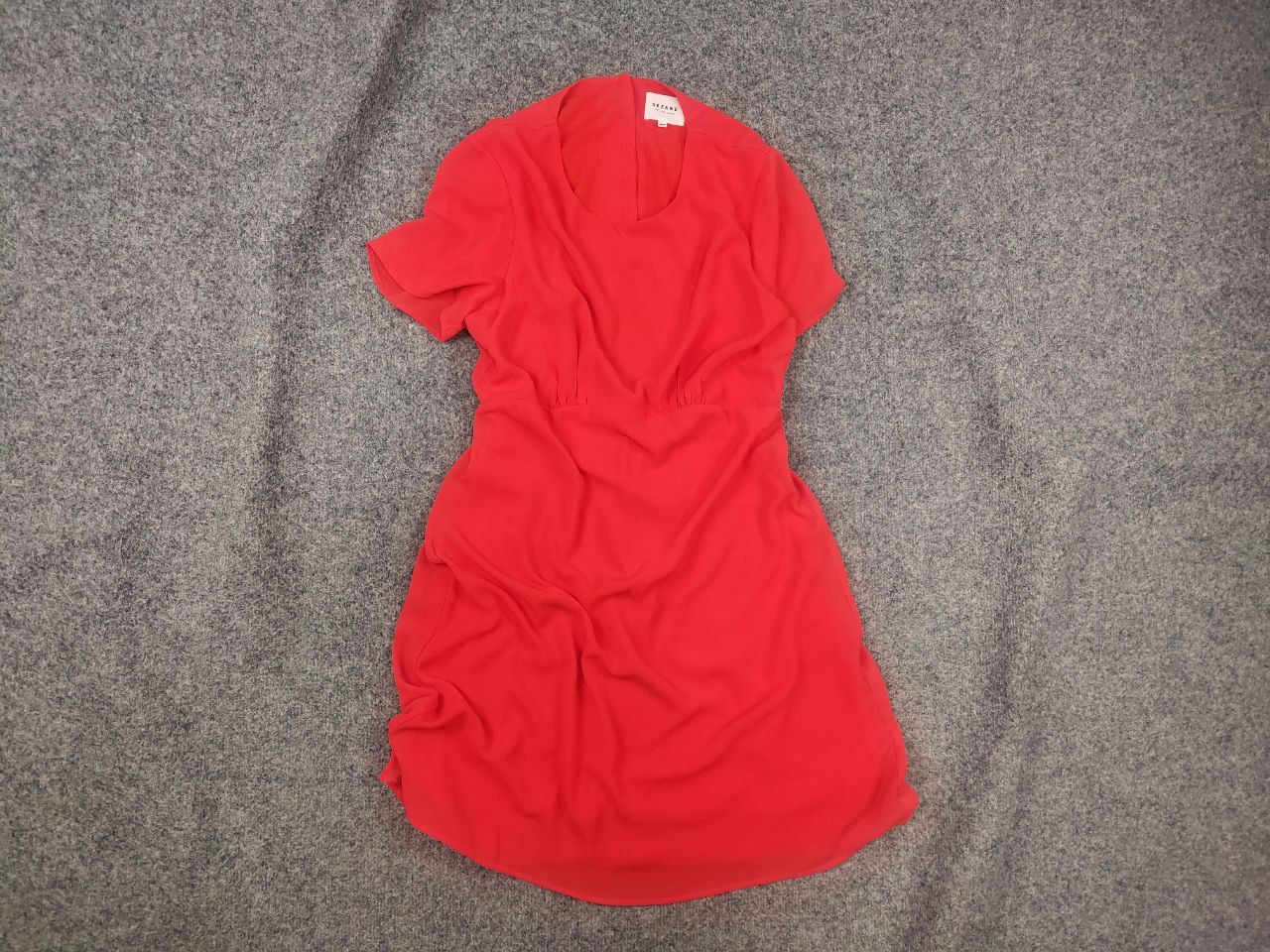 Sezane Sezane Midi dress Red with a cutout back short-sleeved Size M / US 6-8 / IT 42-44 - 1 Thumbnail