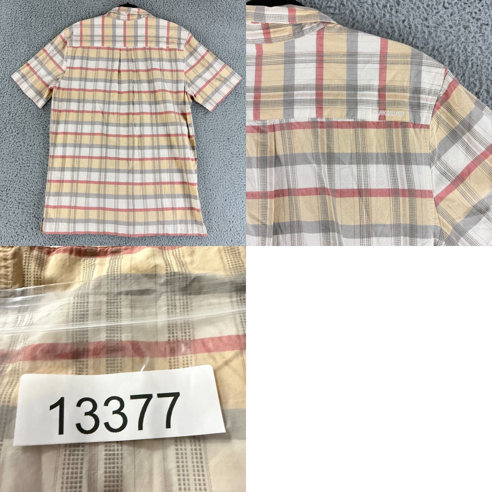 Quiksilver Quiksilver Waterman Button-Up Shirt Mens Medium Yellow Plaid SS Tailored Regular Fit Casual Beach Hawaiian Size US M / EU 48-50 / 2 - 9 Thumbnail