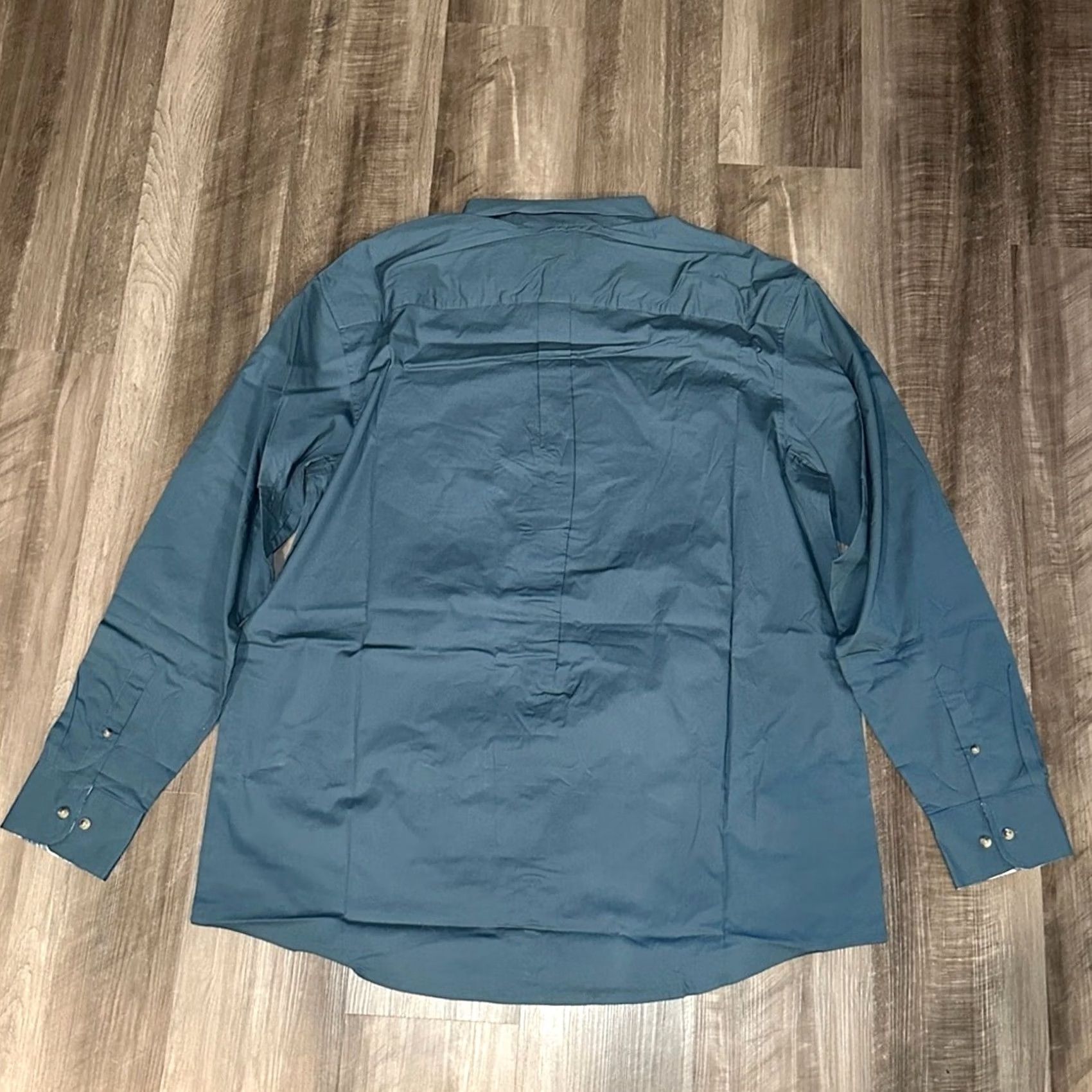 Wrangler Wrangler George Strait Collection Stretch Long Sleeve Button Down Shirt 2XLT Men Blue Size US XXL / EU 58 / 5 - 3 Thumbnail