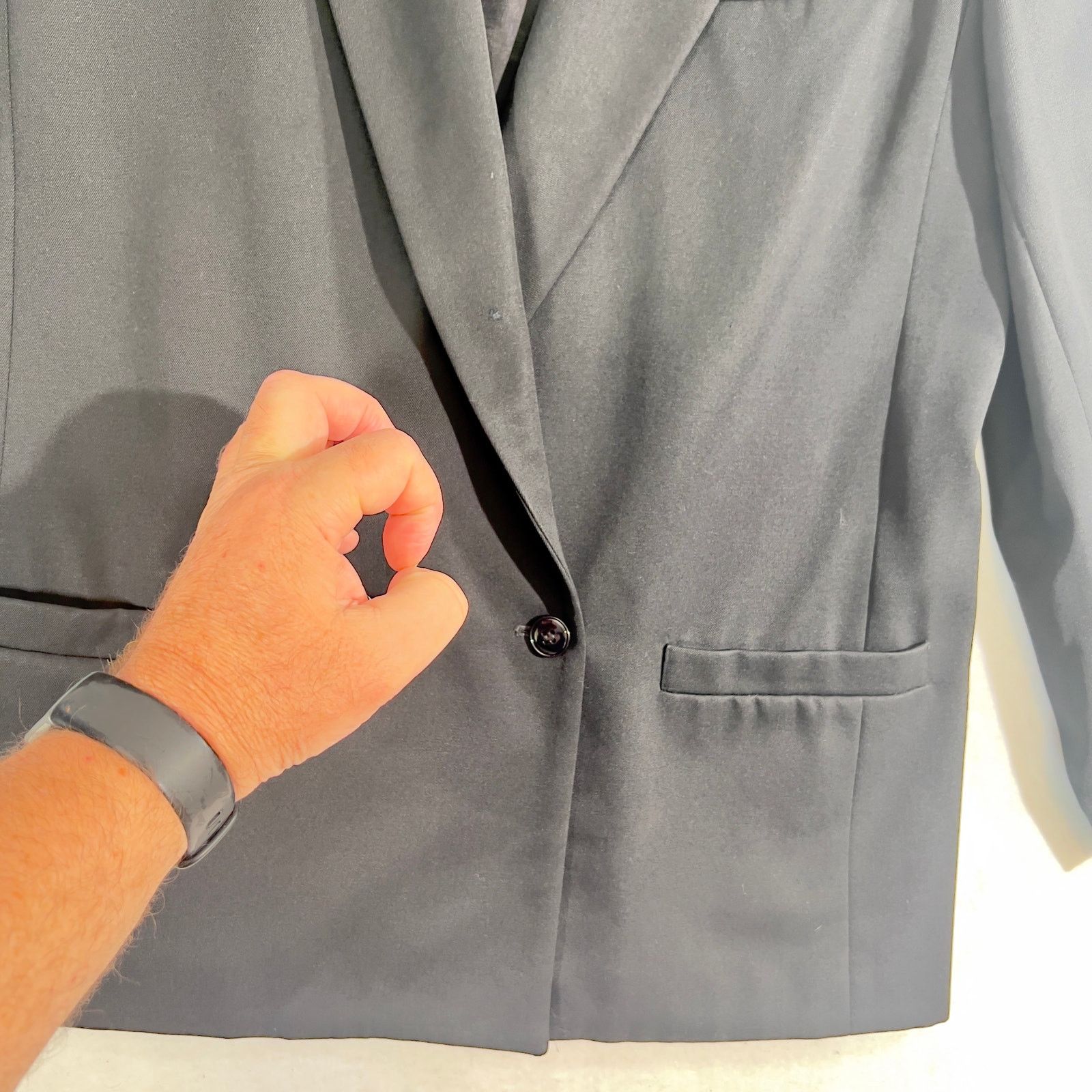 Oleg Cassini Oleg Cassini Blazer Single Button Double BreastBlack Pockets Size M / US 6-8 / IT 42-44 - 5 Thumbnail