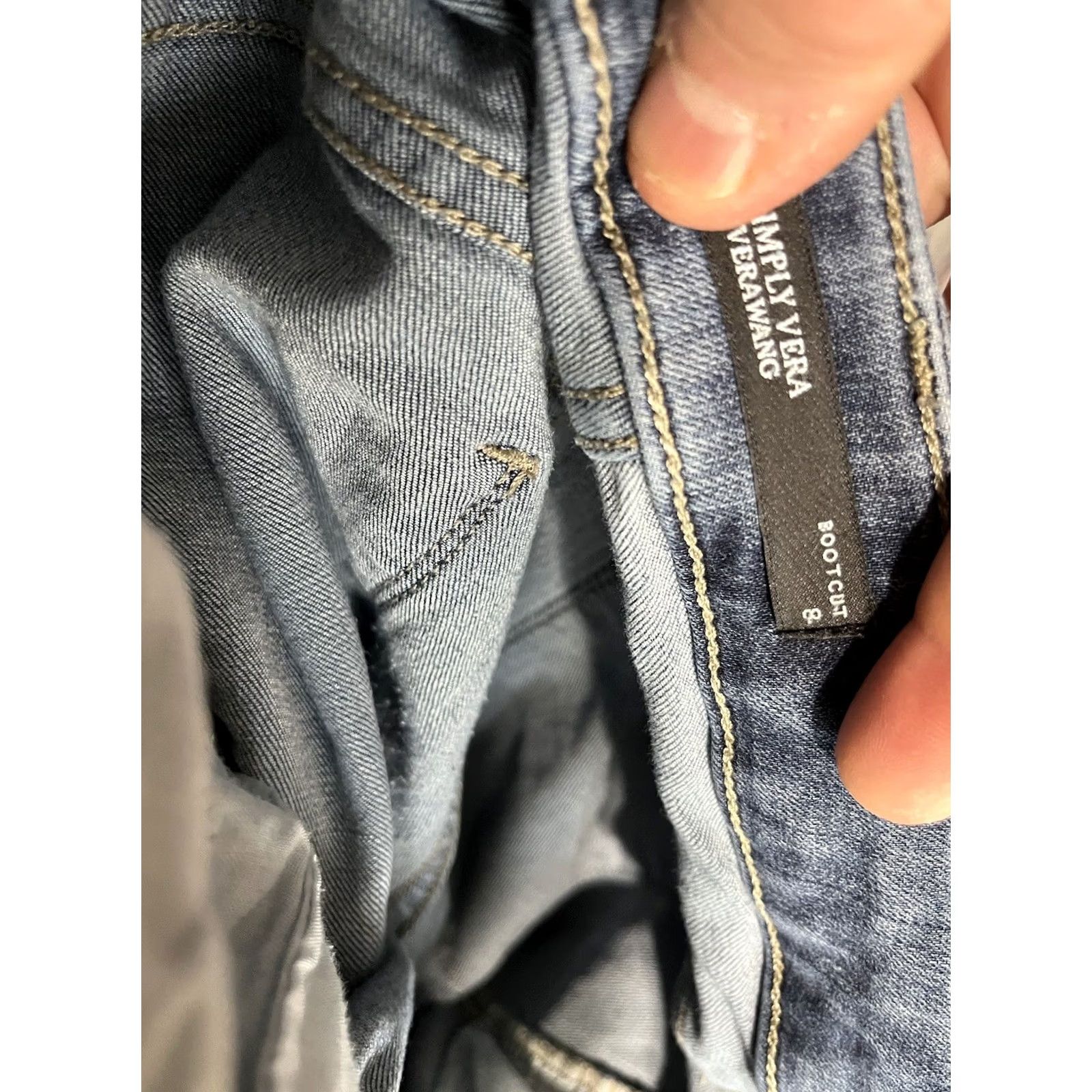Vintage Simply Vera Vera Wang Jeans Women Bootcut 8 Blue Size 30" / US 8 / IT 44 - 5 Thumbnail