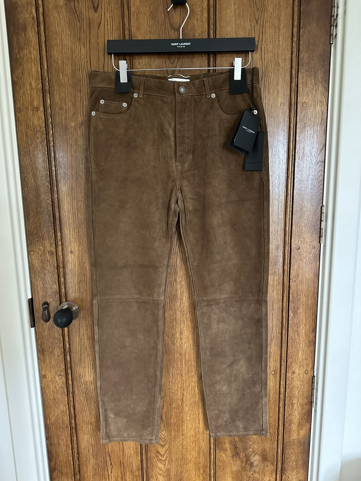 Saint Laurent Paris SS20 $3k+ 🤑 Saint Laurent suede leather pants trousers Size US 30 / EU 46 - 4 Thumbnail