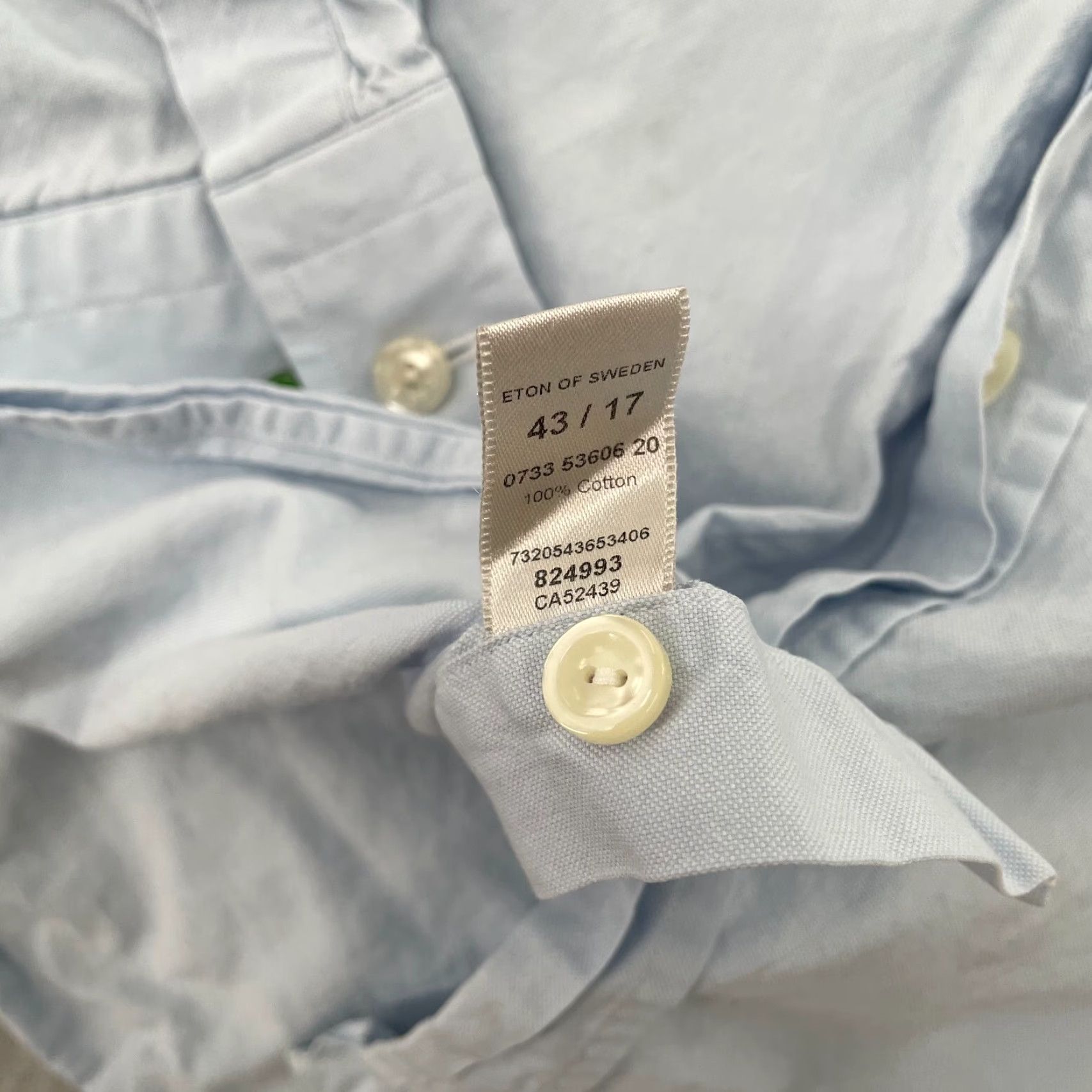 Eton Eton Shirt Adult Extra Large 17/43 Slim Blue Button Down Long Sleeve Mens XL Size US XL / EU 56 / 4 - 7 Thumbnail