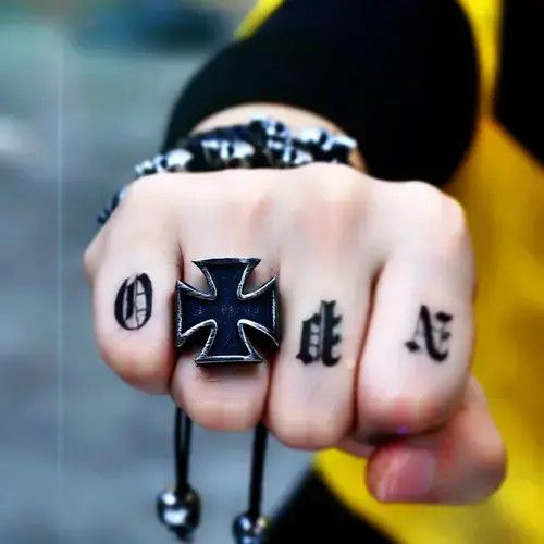 Jewelry Iron Cross Ring Size ONE SIZE - 1 Thumbnail