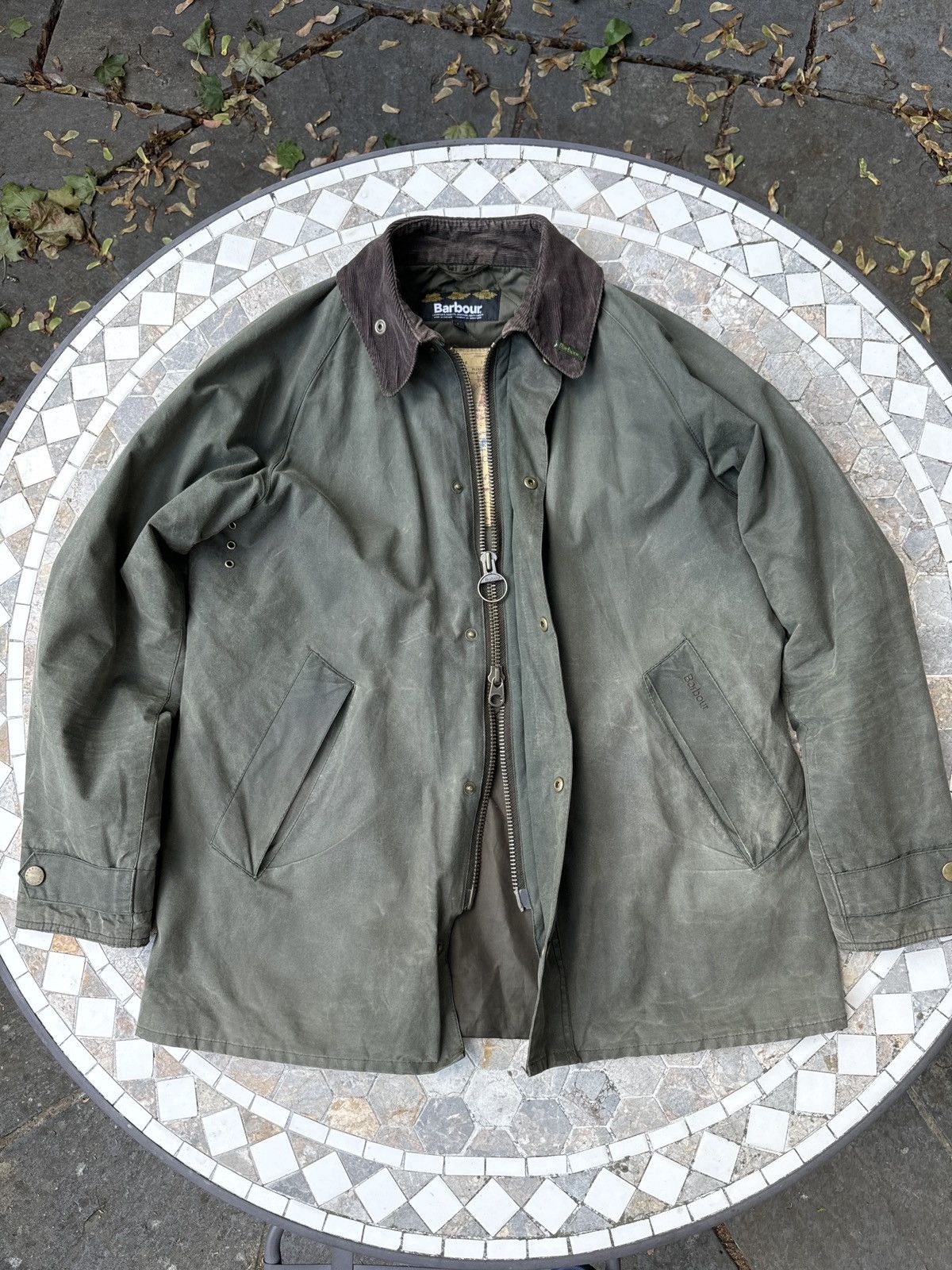 Barbour Kellen waxed cotton coat Grailed
