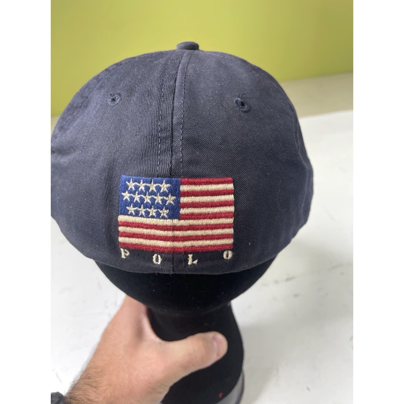 Polo Ralph Lauren VINTAGE Polo Ralph Lauren USA Hat Cap Fitted Blue Stadium Flag Crest Medium Men's Baseball Cap Size US M / EU 48-50 / 2 - 5 Thumbnail