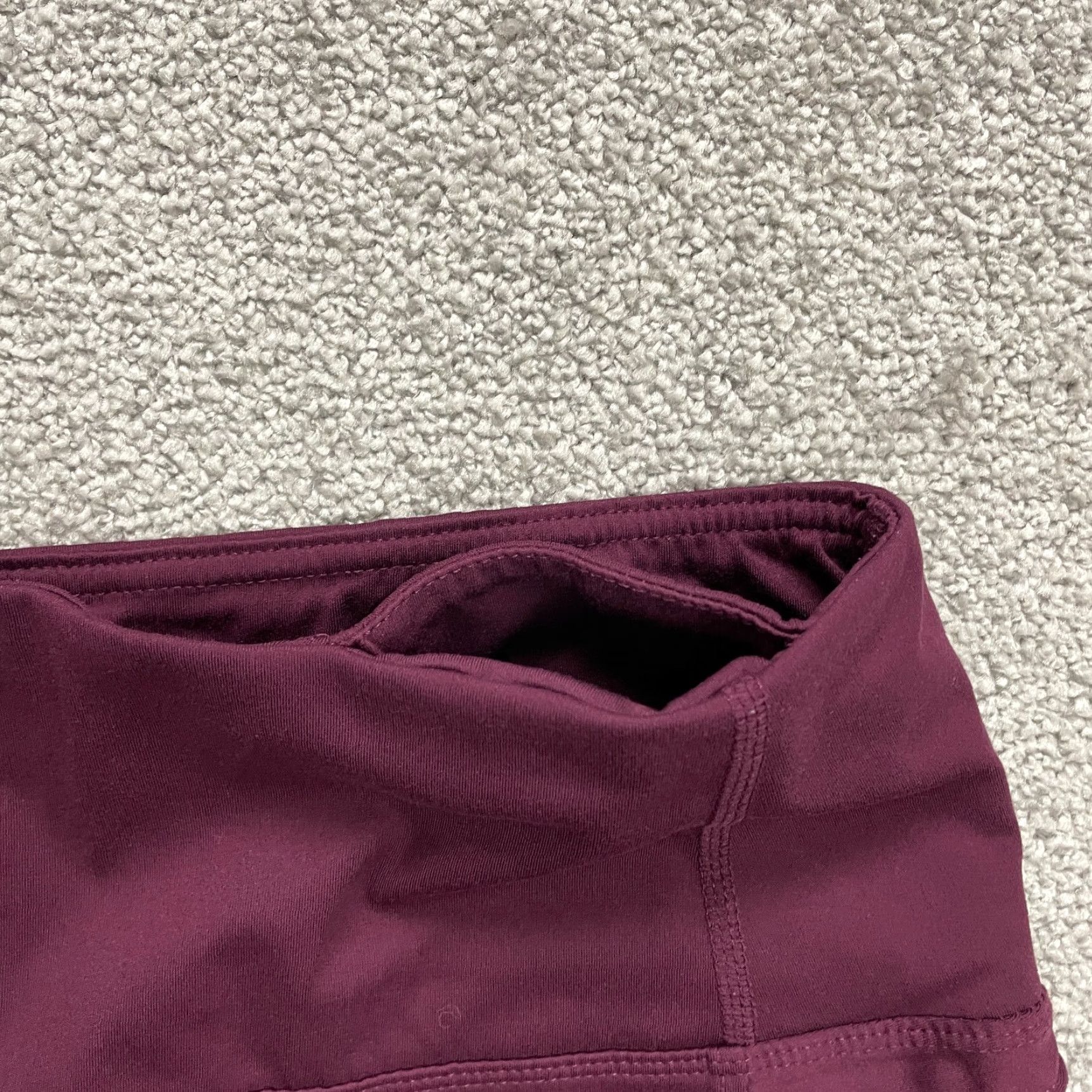 Vintage Member's Mark Leggings Womens Cropped Active M Maroon 26x24 Yoga Athletic Size 32" / US 10 / IT 46 - 5 Thumbnail