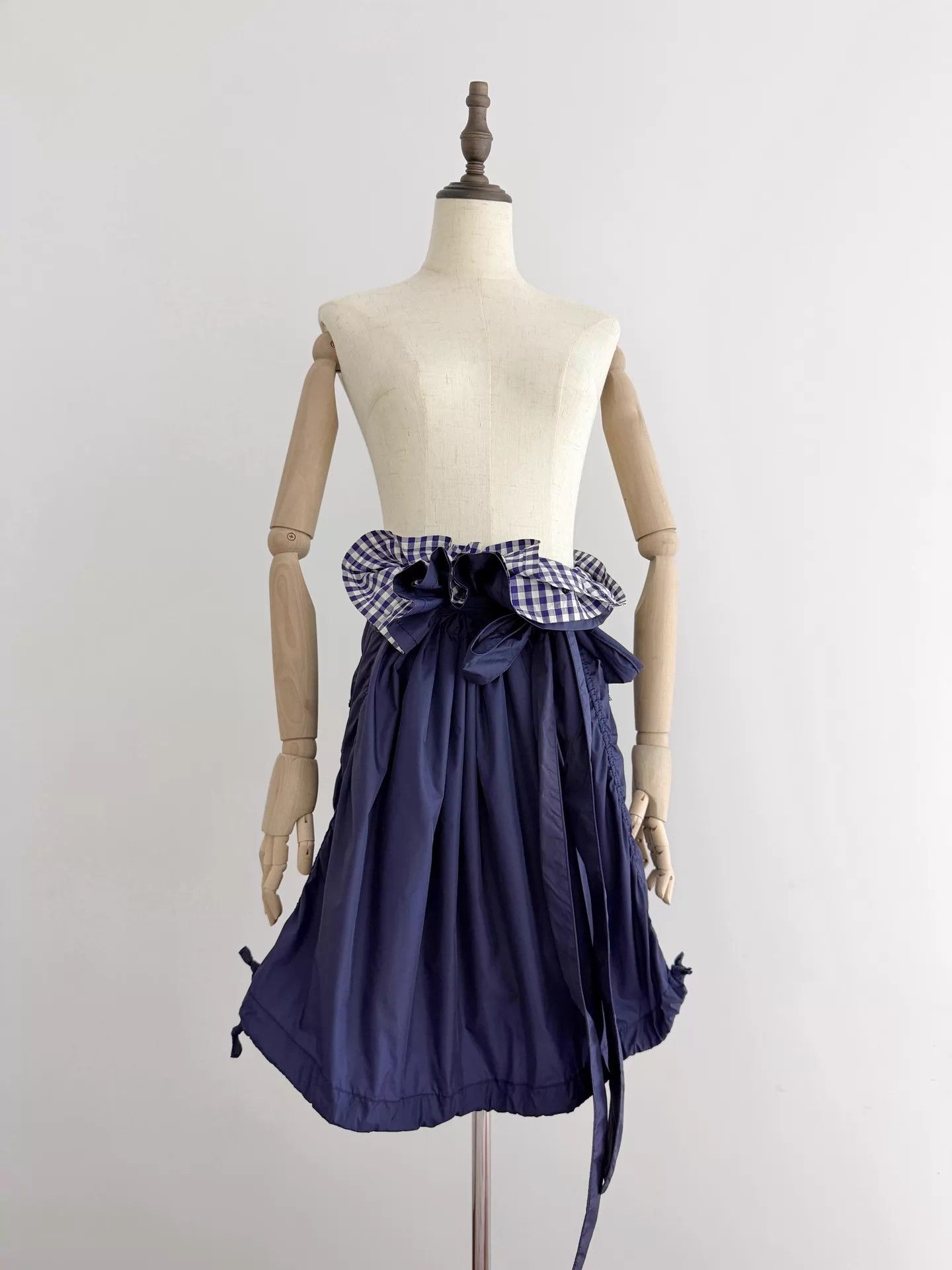 Comme des Garcons CDG Balloon Skirt Cotton-Nylon Drawstring Double Layer Size 27" / US 4 / IT 40 - 4 Thumbnail