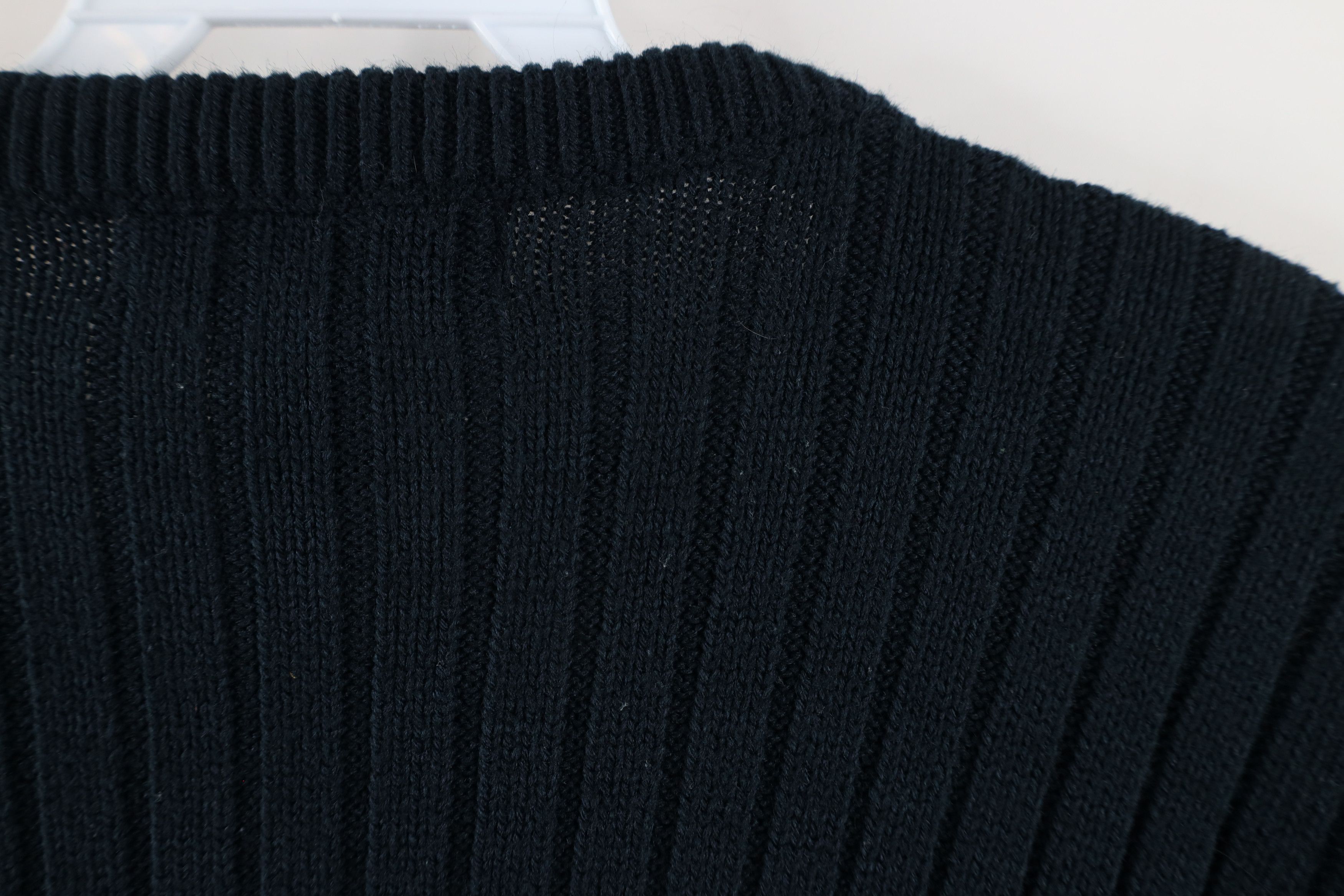 Vintage Vintage 90s Streetwear Chunky Ribbed Knit V-Neck Sweater Size US L / EU 52-54 / 3 - 6 Thumbnail