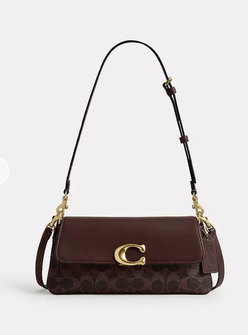 Coach Jet Shoulder Bag In Signature Canvas in Brown, Women's