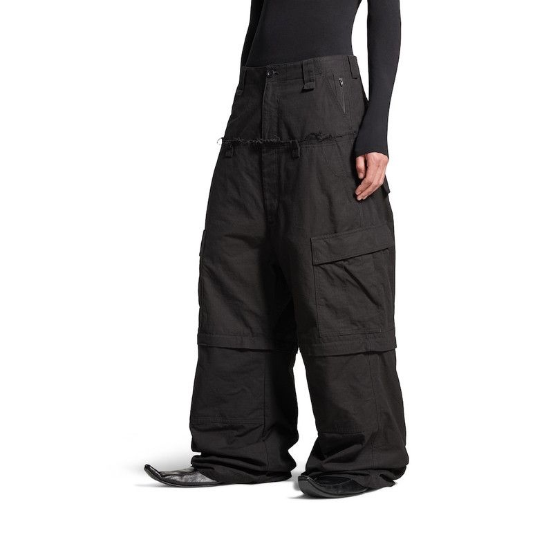 Balenciaga o1s1wg110126 555 / Cut-Up Cargo Pants in Black Size US 30 / EU 46 - 5 Thumbnail