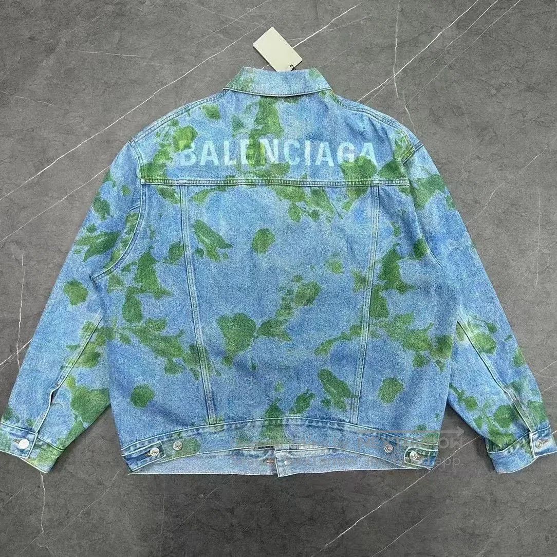 Balenciaga Balenciaga Moss Print Denim Jacket. Size US S / EU 44-46 / 1 - 1 Thumbnail