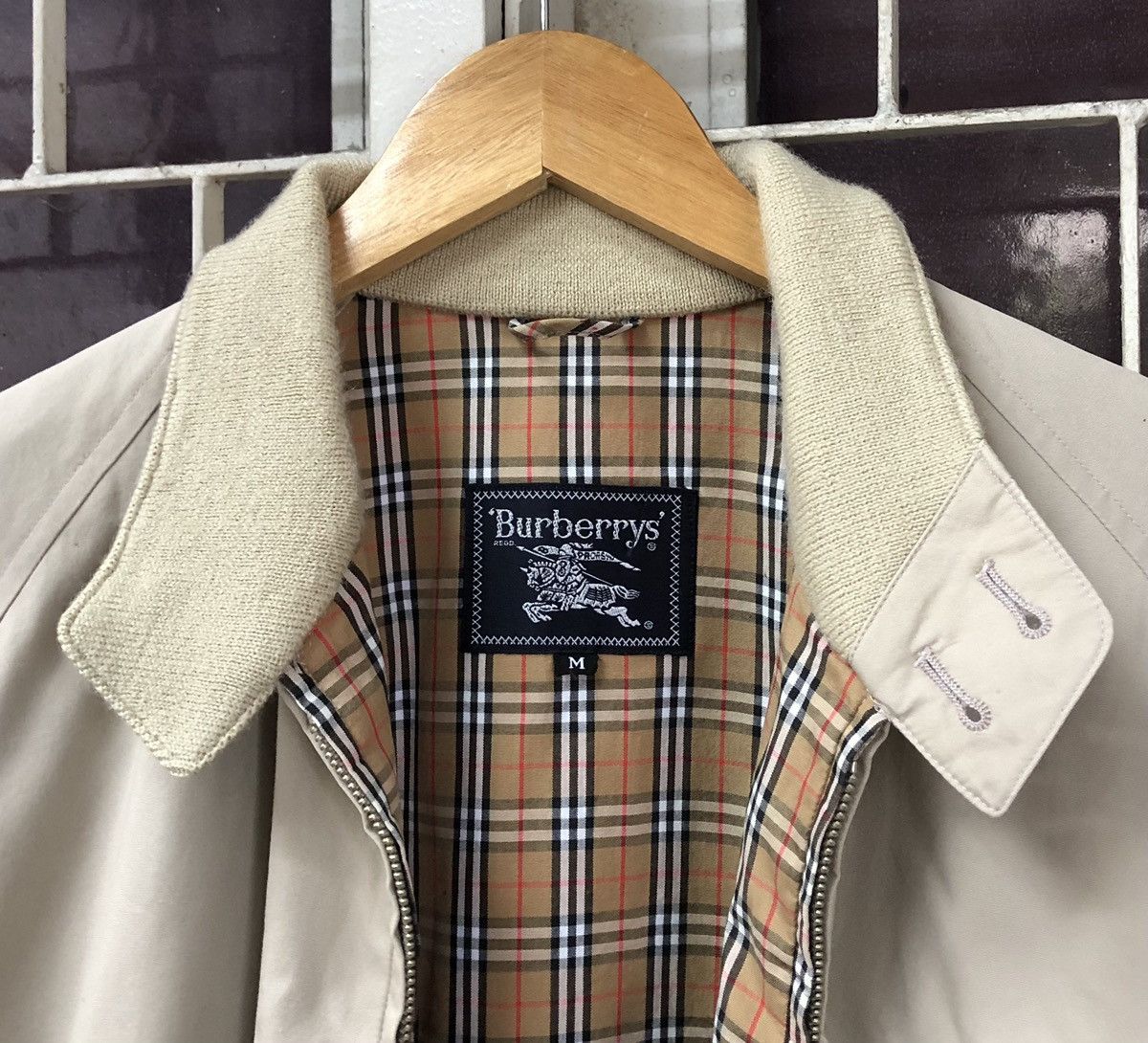 Burberry VTG Burberrys Embroidery Logo Lined Novacheck Bomber Jacket Size US M / EU 48-50 / 2 - 11 Thumbnail