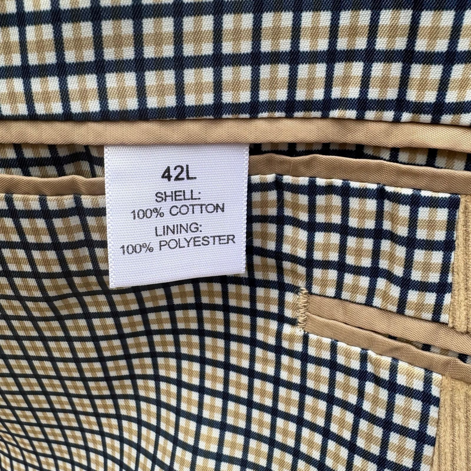 Saddlebred Saddlebred Heritage Corduroy Blazer Jacket Sz 42L Tan Preppy Size 42L - 11 Thumbnail